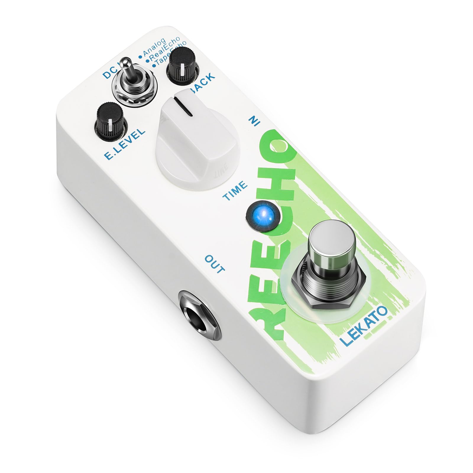 LEKATO Delay Pedal, Analog Delay Guitar Pedal with 3 Delay Modes, Mini Effect Pedals for Electric Guitar DC 9V True Bypass