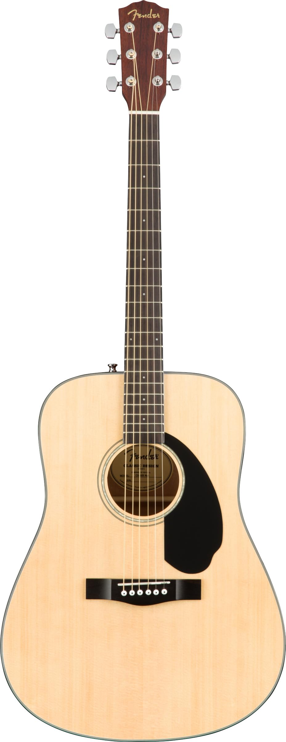 Fender CD-60S Acoustic Guitar - Natural Bundle with Hard Case, Tuner, Strap, Strings, Picks, Online Lessons, and Austin Bazaar I