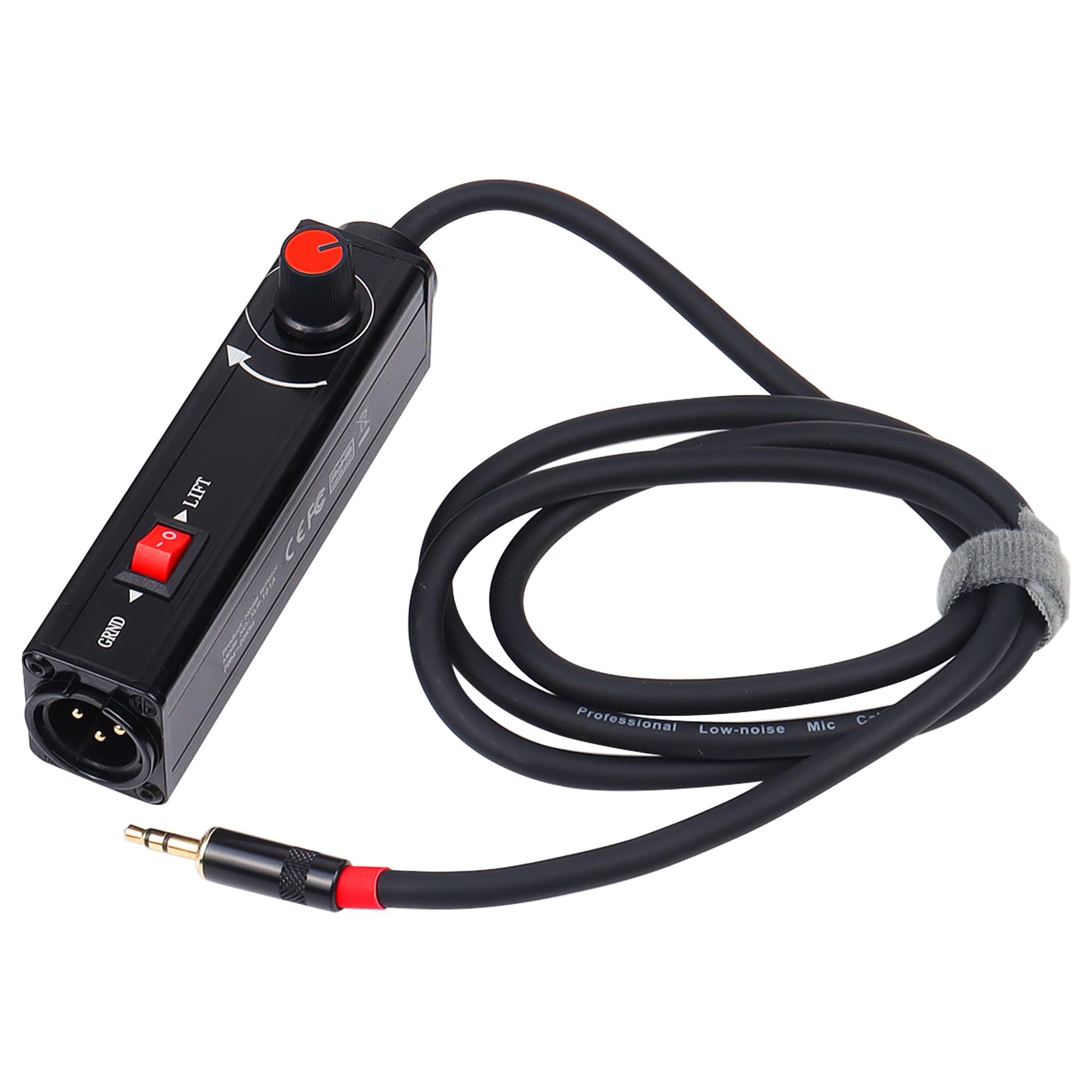 WisWinDa Pro101A AUX to XLR Isolation Box with Volume Controller and Ground Lift Switch Build-in Cord Length 3.3ft with Detachab