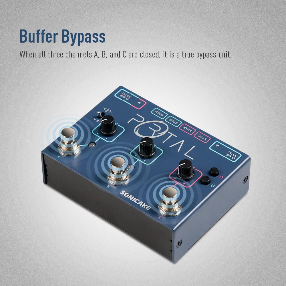 SONICAKE Active Signal Mixer, Analog Line Selector, as ABY and FX Loop - Portal