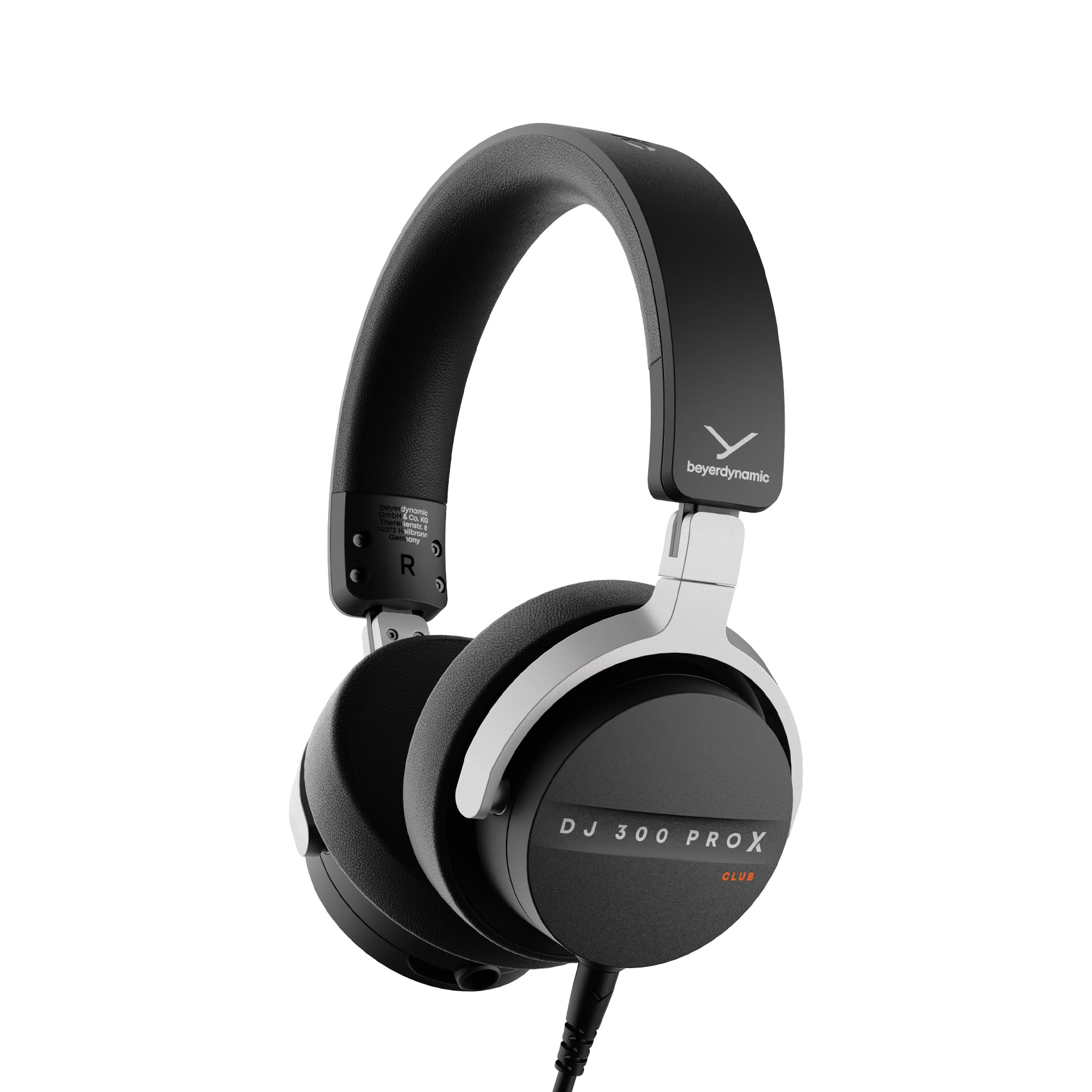 beyerdynamic DJ 300 PRO X CLUB Professional DJ Headphones 2-in-1 On-Ear and Over-Ear Ear Cups Included. 45 mm Driver, Foldable, 
