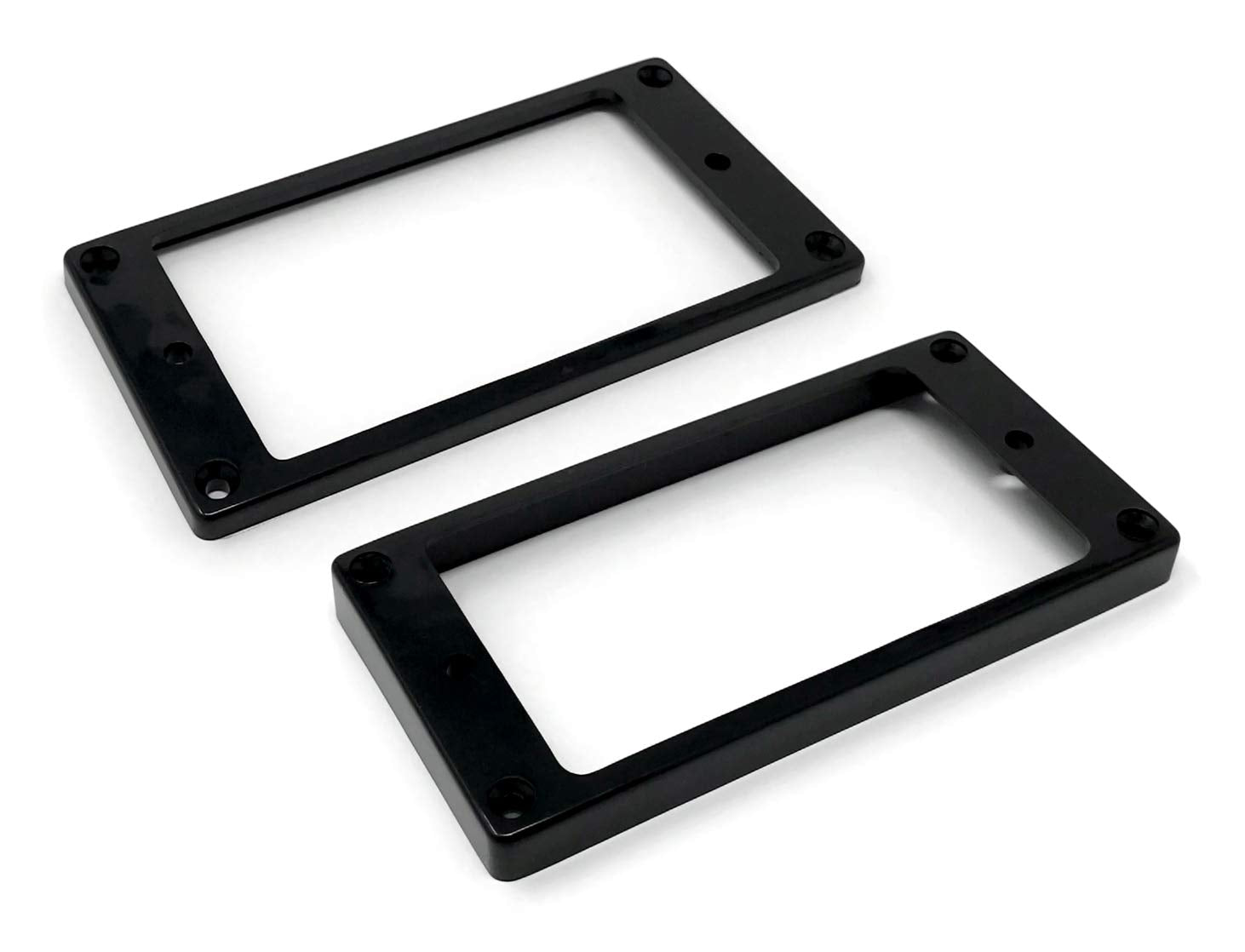 Vintage Forge Black Flat Bottom Humbucker Pickup Mounting Ring Set (Bridge & Neck) Compatible With Epiphone Guitars Hr1300F-Blk