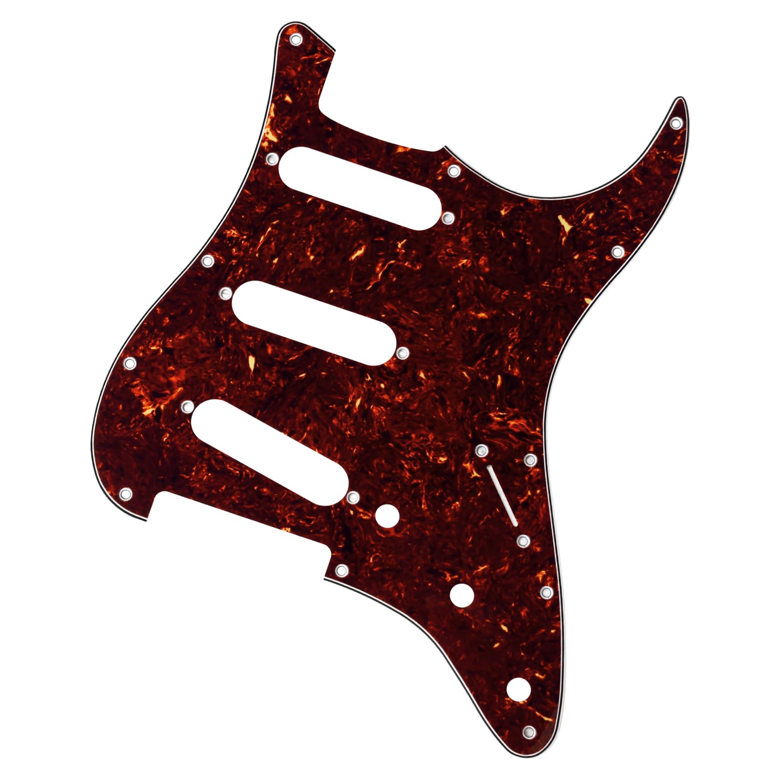Banworks 4 Ply Strat SSS Pickguard 11-Hole Electric Guitar Pickguard Scratch Plate for USA/Mexican Fender Modern Style Standard