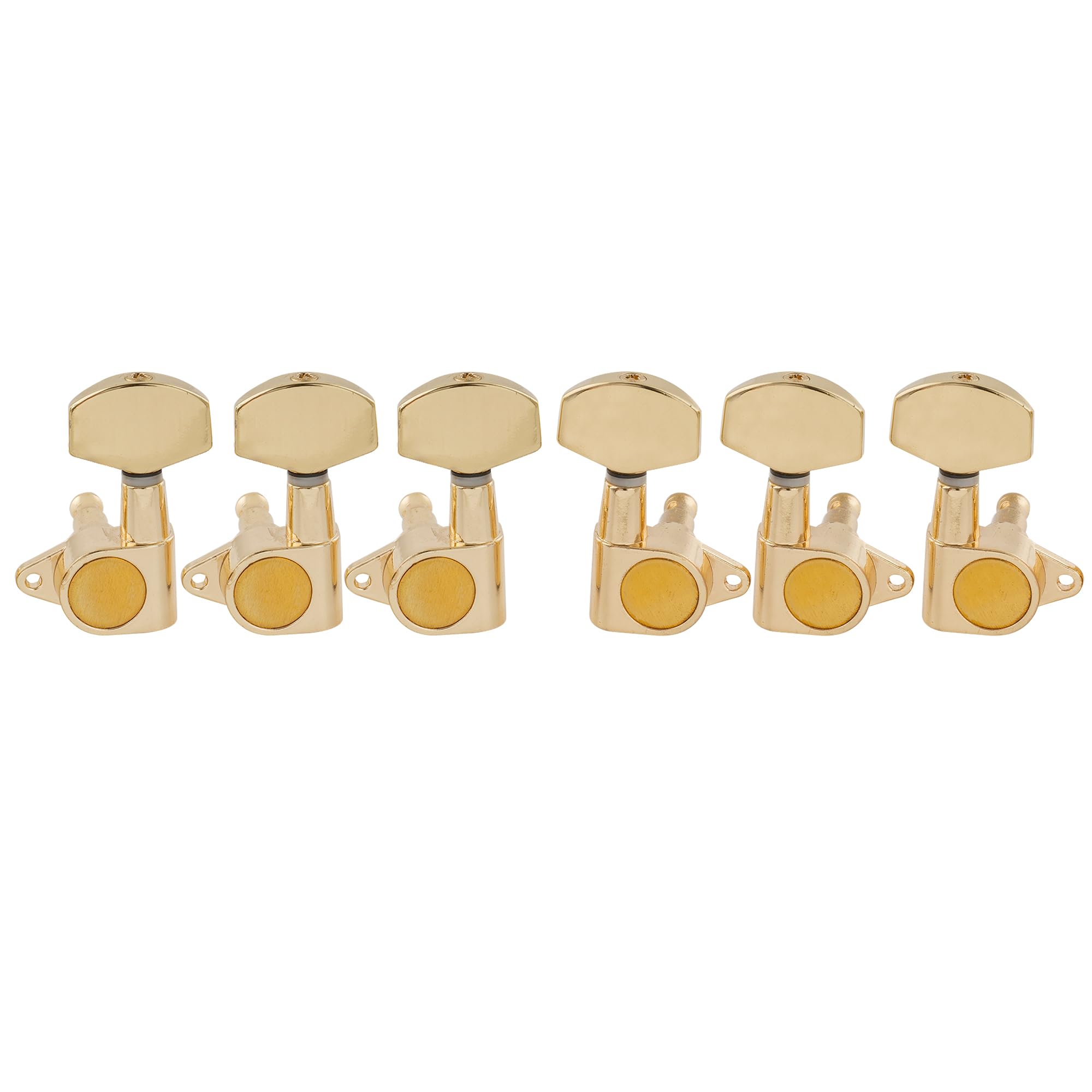 Musiclily Pro 3+3 Epi Style Sealed Tuning Pegs Tuning Machines Tuners Set For Les Paul Style Electric Guitar, Big Button Gold