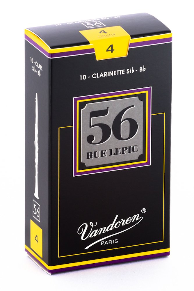Vandoren CR504 Bb Clarinet 56 Rue Lepic Reeds Strength 4; Box of 10