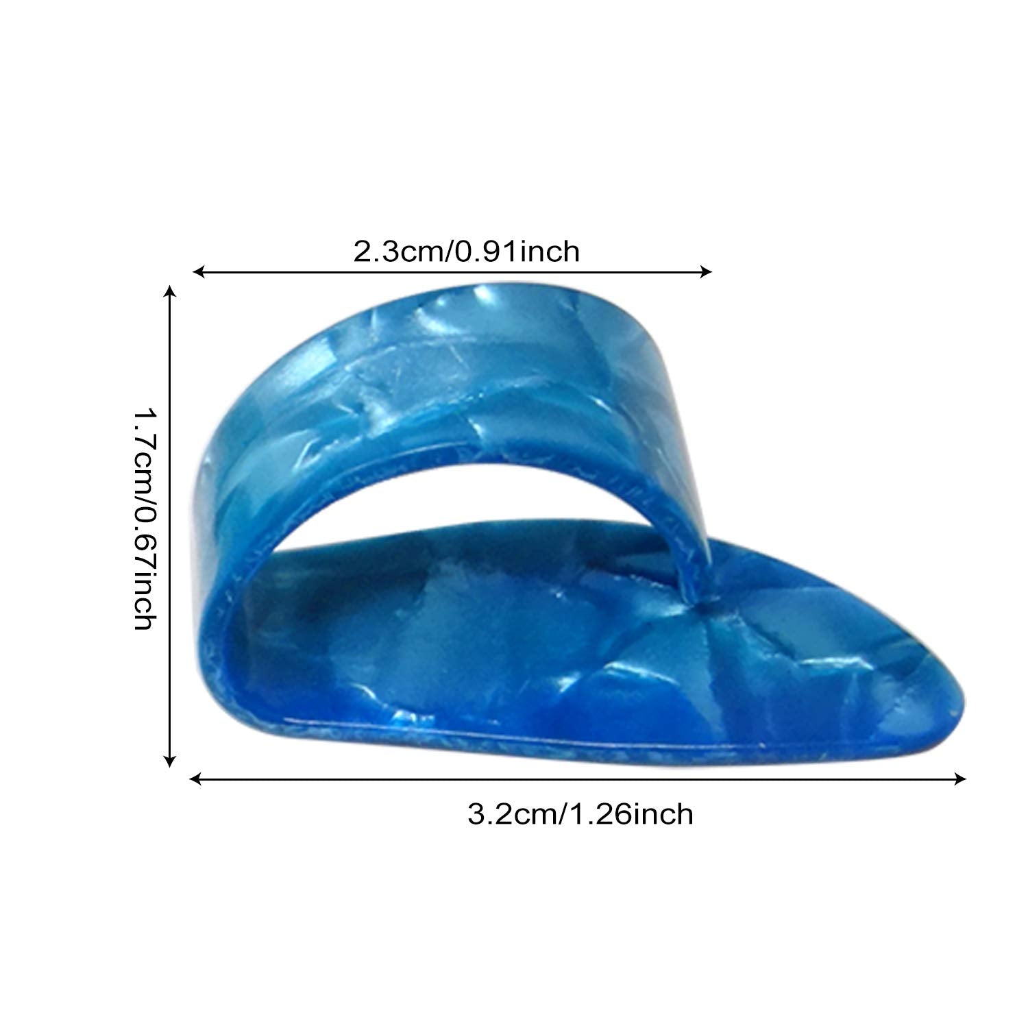 Honbay 8PCS Celluloid Guitar Thumb Finger Picks Flat Thumbpicks Guitar Thumb Picks in a Metal Box for Fingerstyle Acoustic Guita