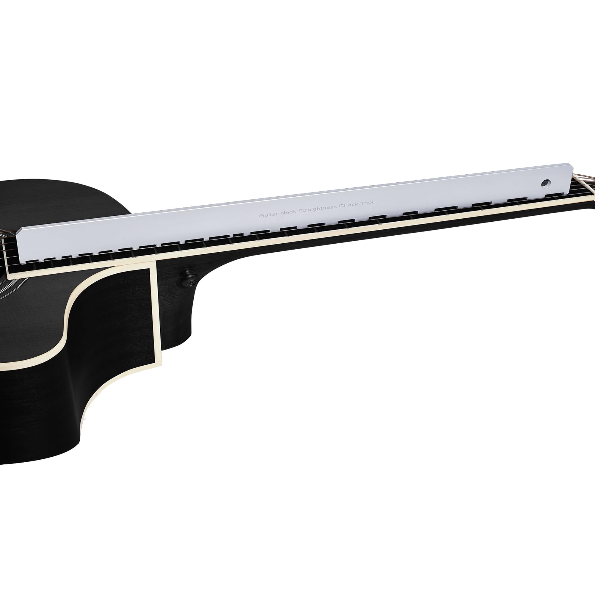 Muzikion 4Mm Thick Guitar Neck Notched Straight Edge, Professional Guitar Neck Maintenance Setup Tool, Luthiers Repair Tool For