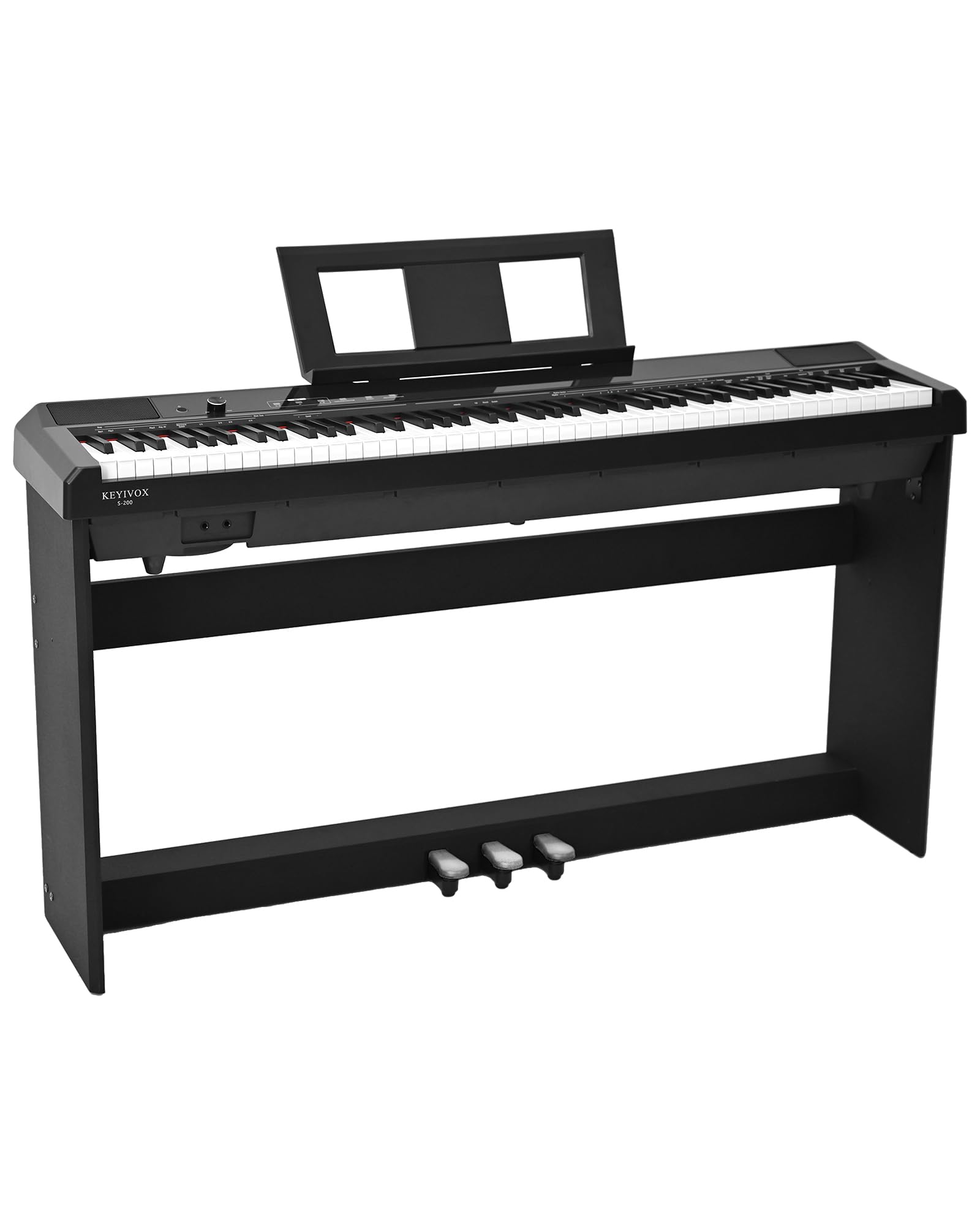 KEYIVOX S-200 88-Key Weighted Digital Piano keyboard, Full-size Hammer Action Electric piano for Beginners, 8 Timbres, 128 Rhyth