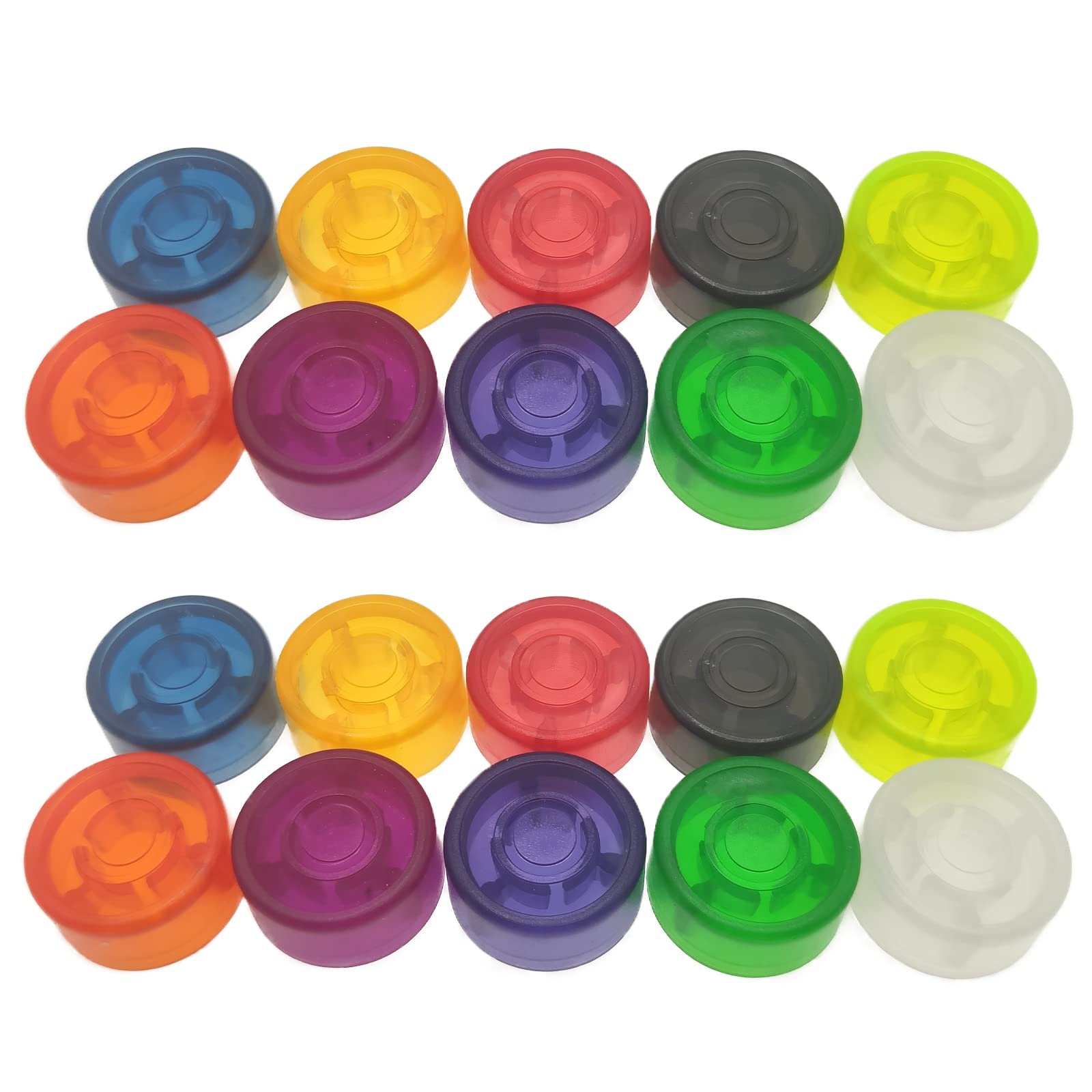 Cheerock Guitar Effect Footswitch Topper, 20Pcs Guitar Pedals Footswich Protection Caps, Multi-Colored Guitar Pedal Footswitch T