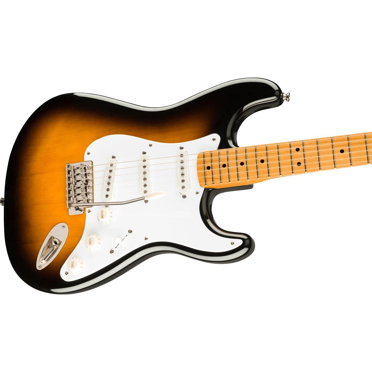 Squier Classic Vibe 50s Stratocaster Electric Guitar, with 2-Year Warranty, 2-Color Sunburst, Maple Fingerboard