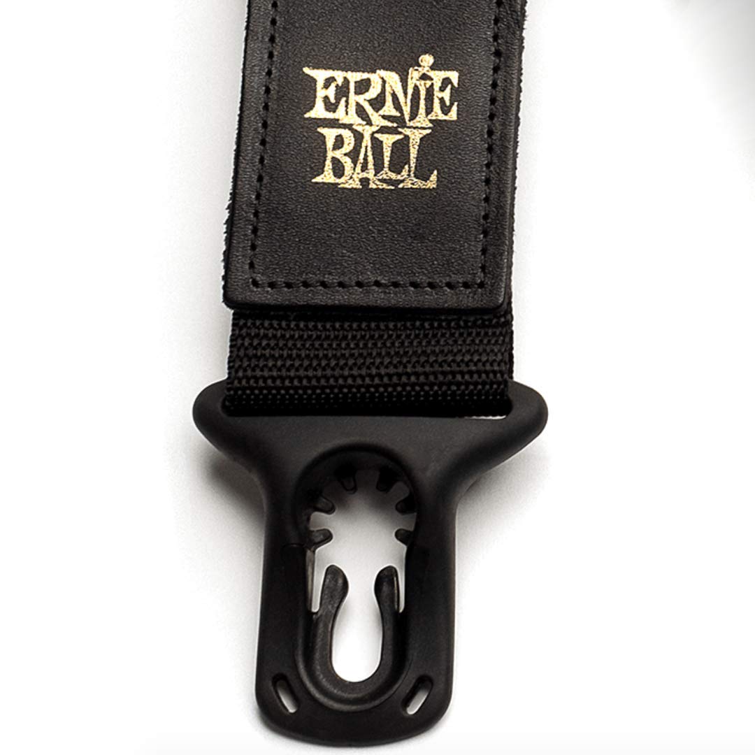Ernie Ball Neoprene Polylock Comfort Guitar Strap, Black, Wide (P04146)