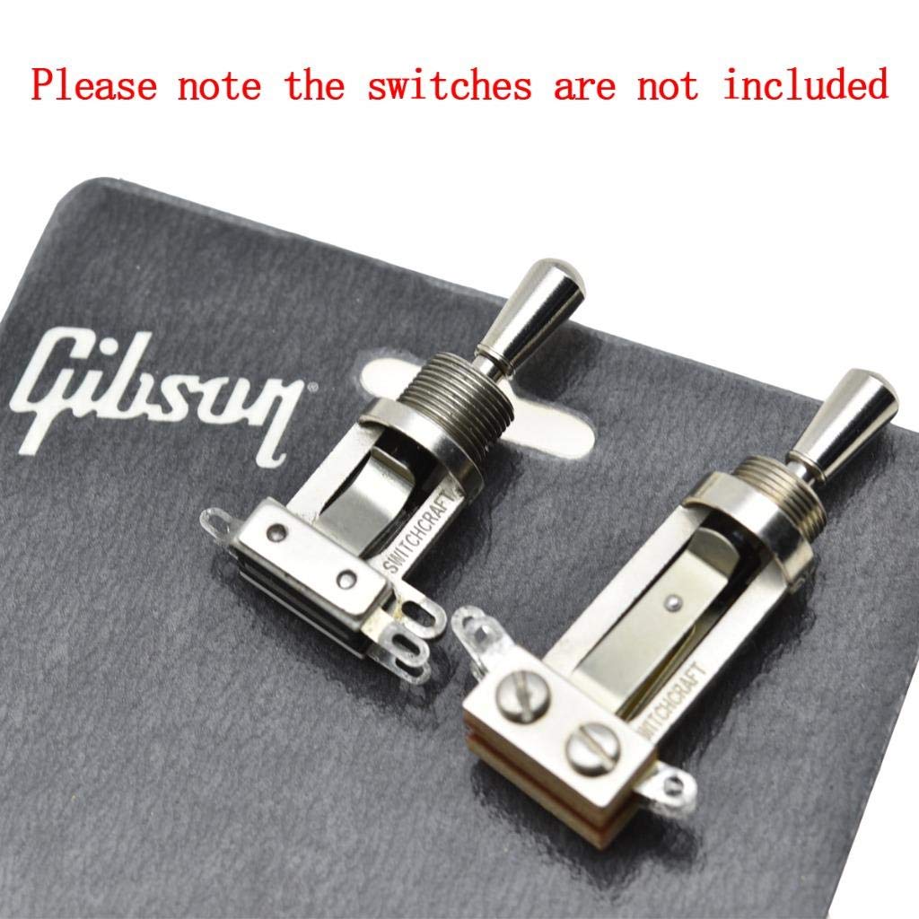 KAISH American Thread SAE 8-32 Metal Guitar 3 Way Toggle Switch Tip Switch Knob Cap for USA Les Paul with Switchcraft Switch Nic