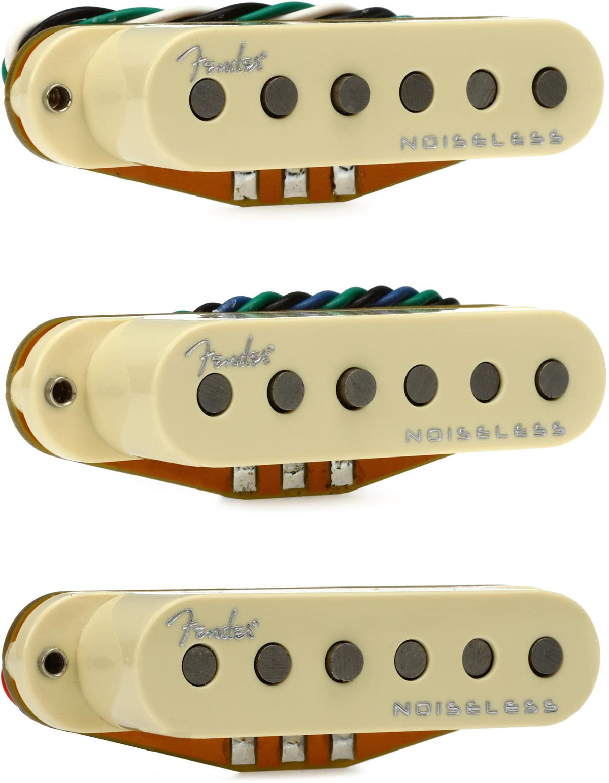Fender Generation 4 Noiseless Stratocaster Single-Coil Pickups - Set Of 3, Vintage White