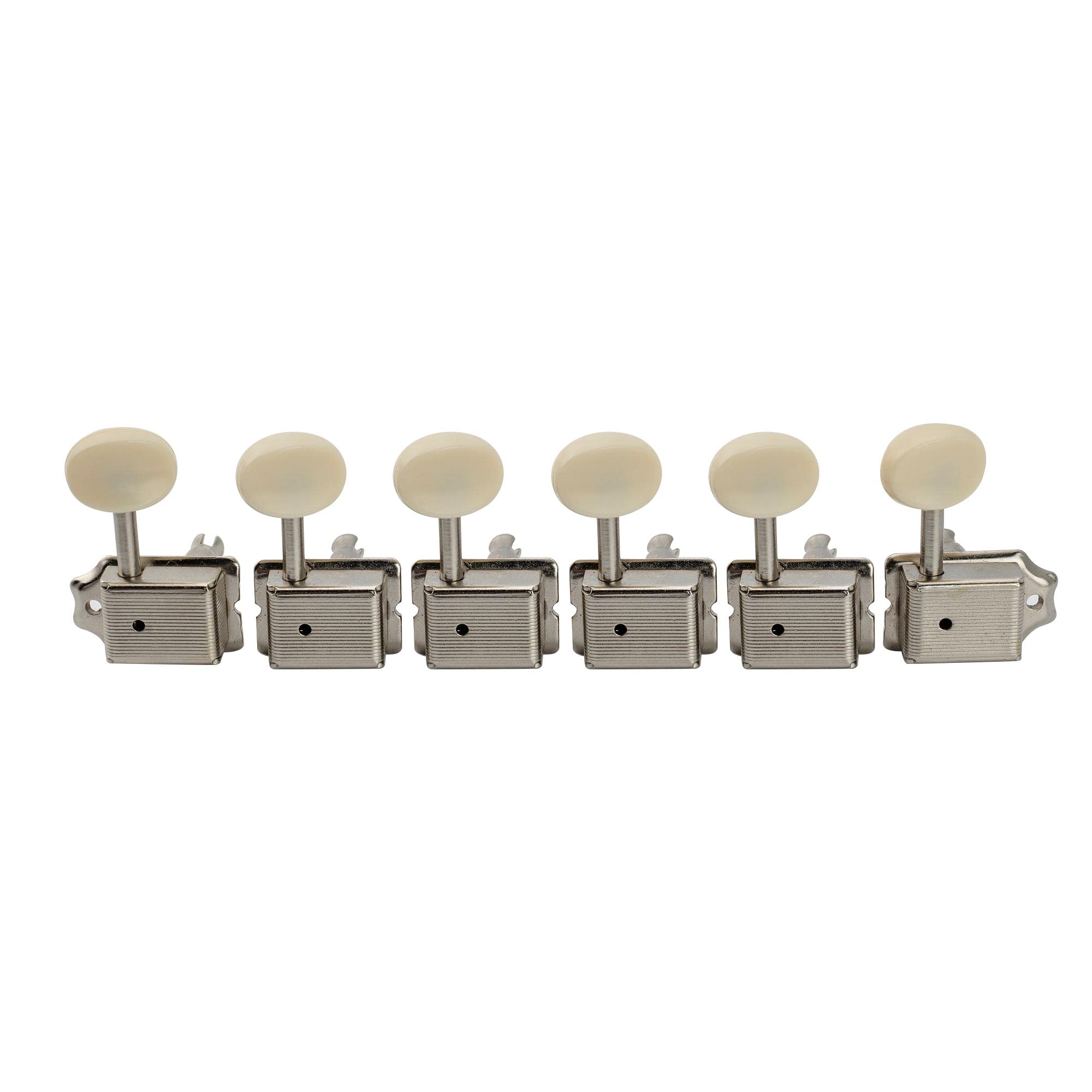 Musiclily Pro Vintage 6-In-Line Guitar Tuners Split Shaft Machine Heads Tuning Pegs Keys Set For Squier Classic Vibe Fender Stra