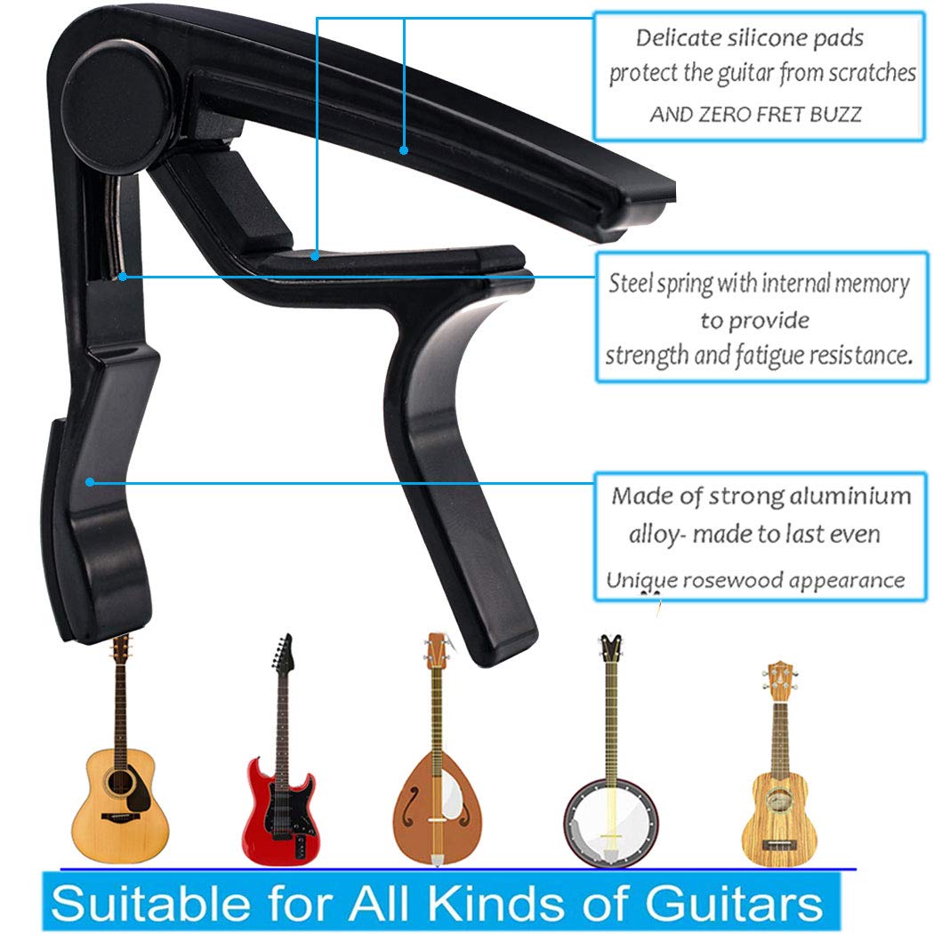 Guitar Capo Acoustic Capo Guitar Clamp for Acoustic Electric Bass Guitar Ukulele