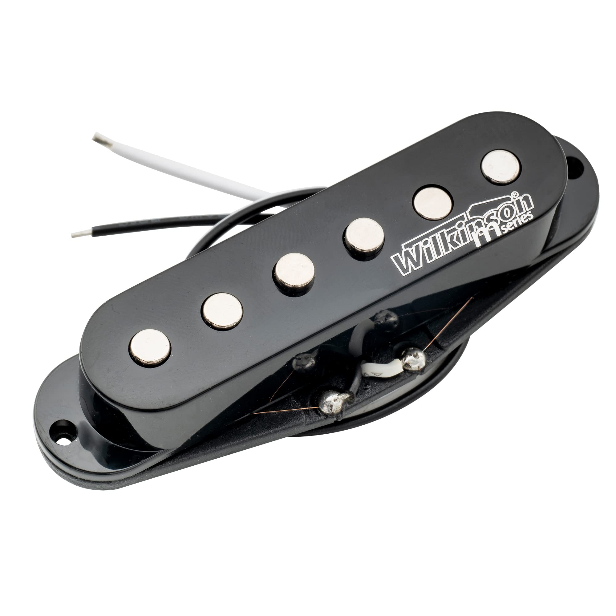 Wilkinson Low Gauss Vintage Tone Ceramic Single Coil Pickup For Strat Style Guitar Bridge, Black