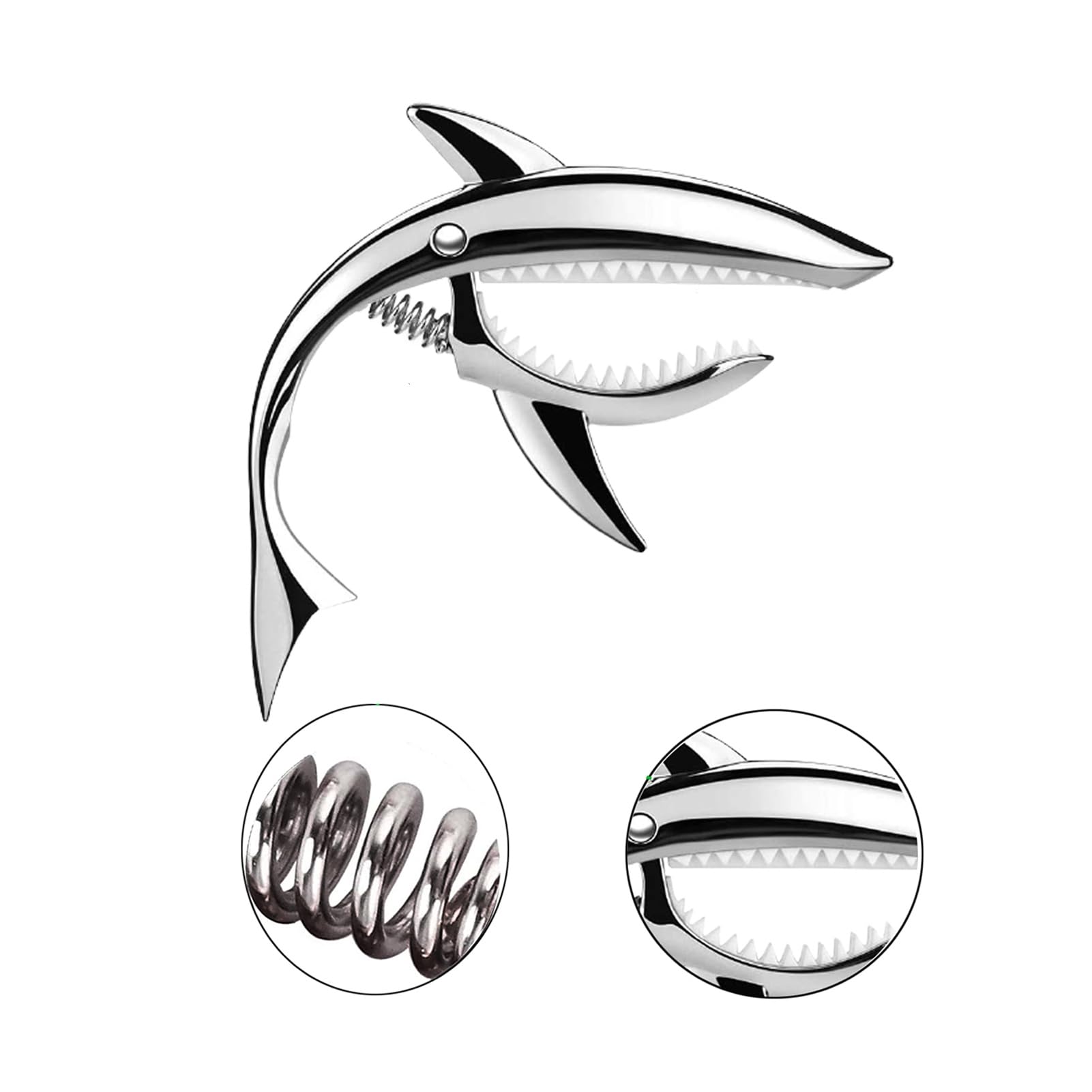 Shark Guitar Capo for Electric Acoustic Classical Guitar with 6 Pcs Acoustic Guitar Bridge Pins & Bridge Pin Puller Remover, Gui