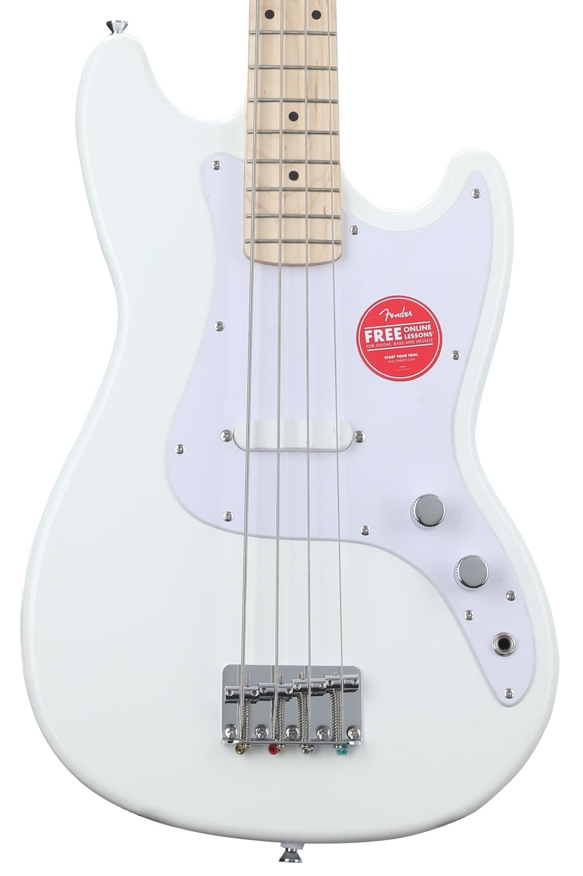 Squier Squier Sonic Bronco Bass, Arctic White, Maple Fingerboard