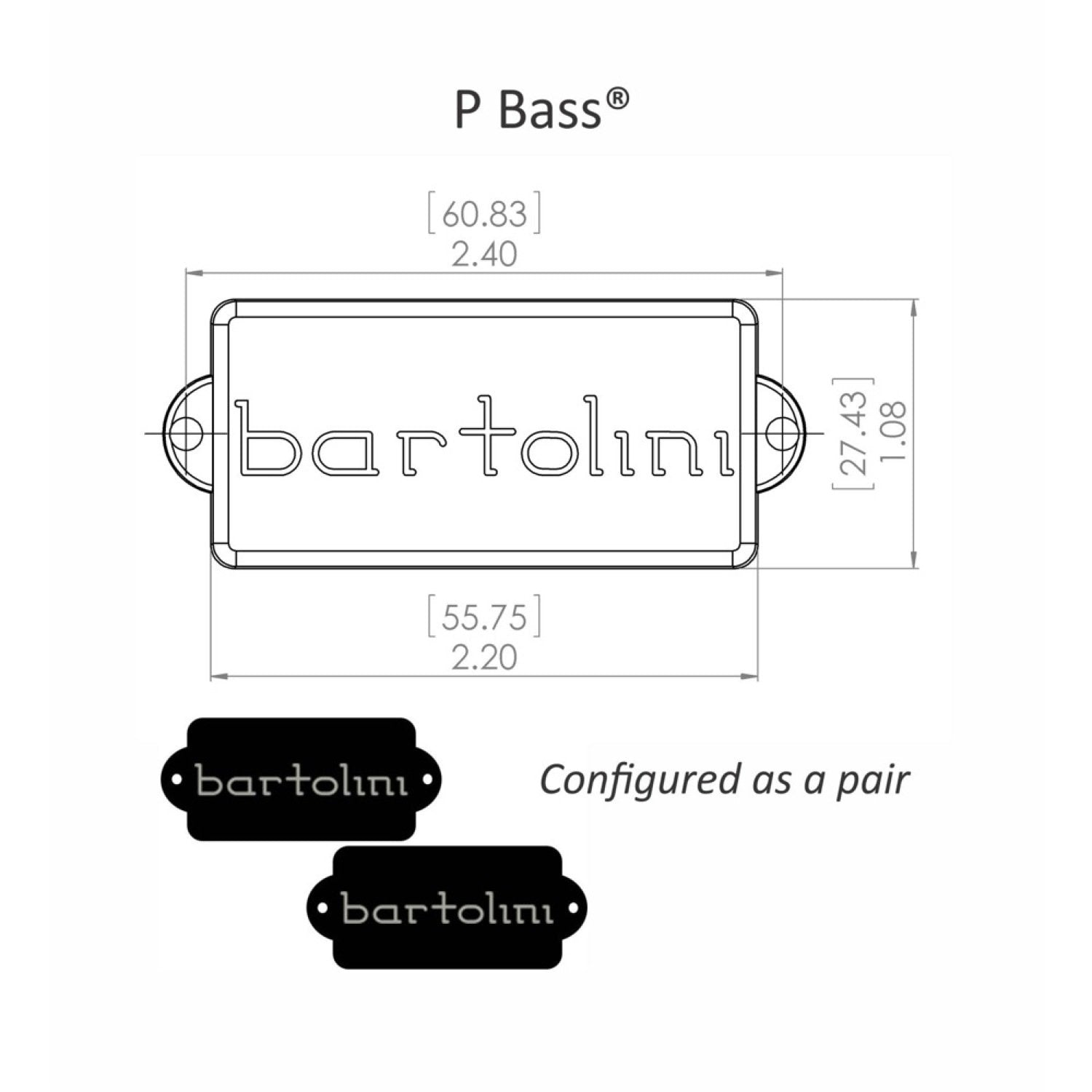 Bartolini 8CBP Classic 4-string P-Bass Pickup Set