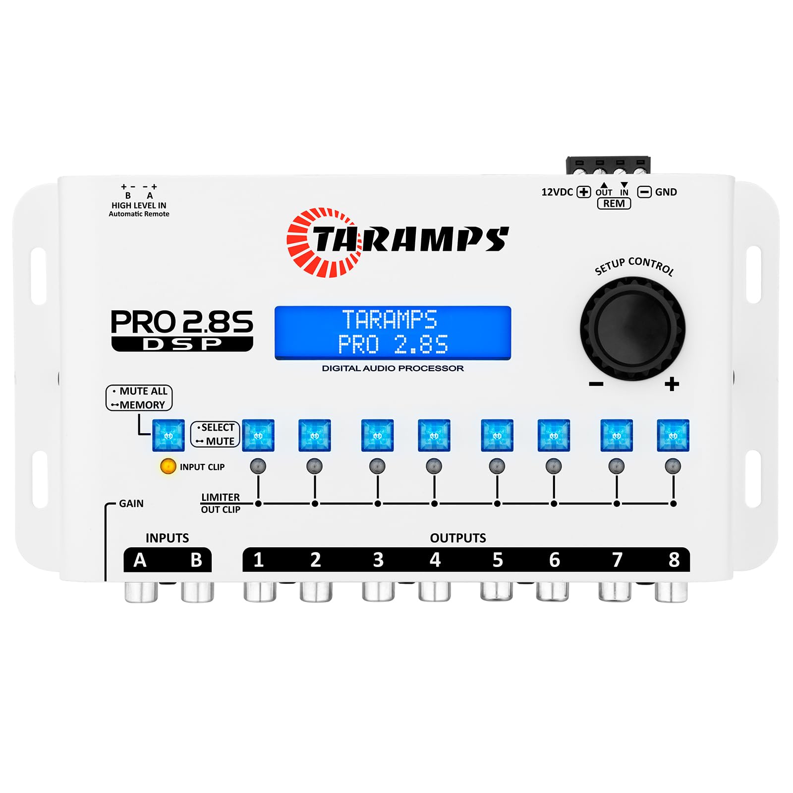Taramps Pro 2.8S White - 8-Way Audio Processor Equalizer