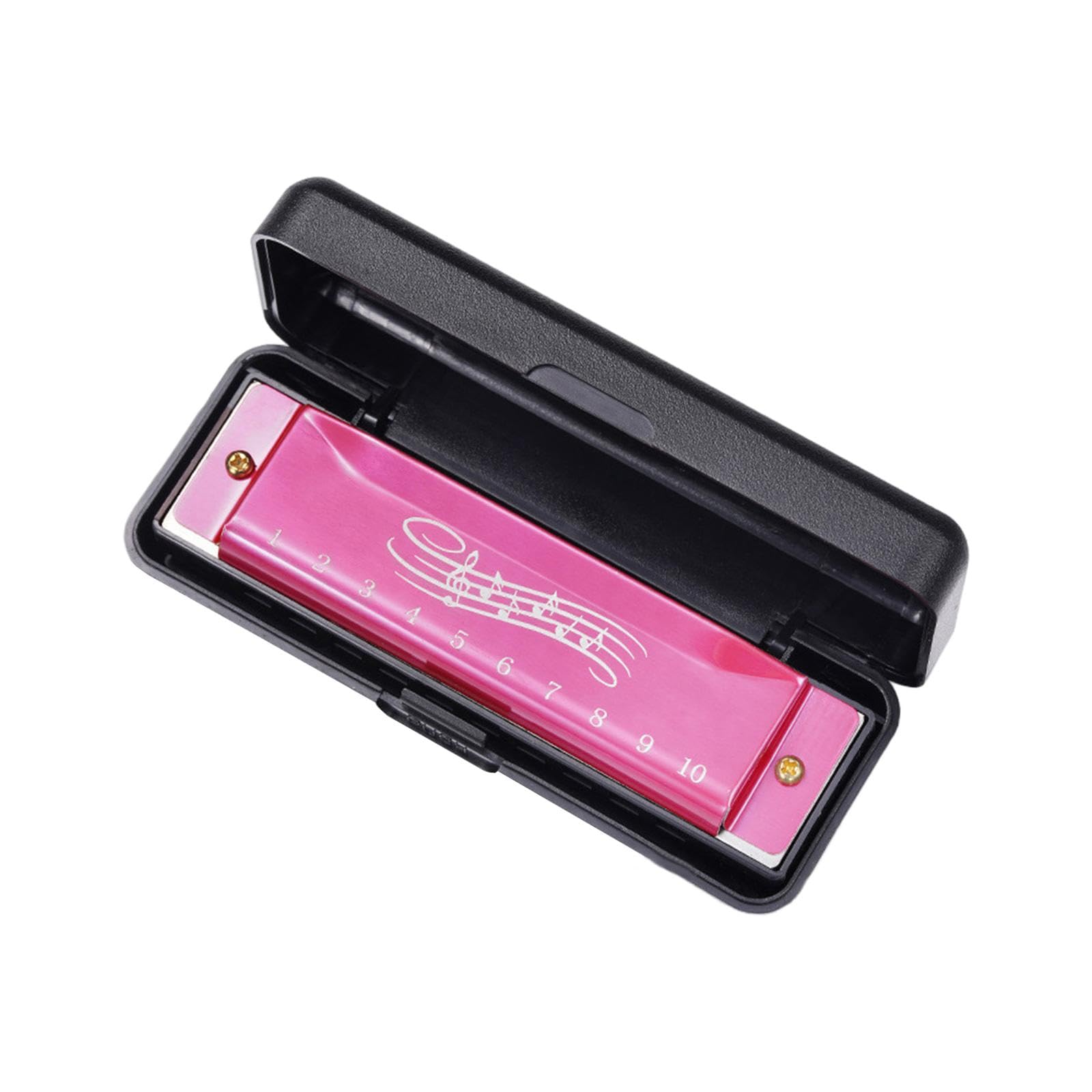 Calandis Mouth Organ Portable Teaching Aids 10 Holes Harmonica For Travel Stage Family Pink | Harmonicas | Folk & World | Wind &