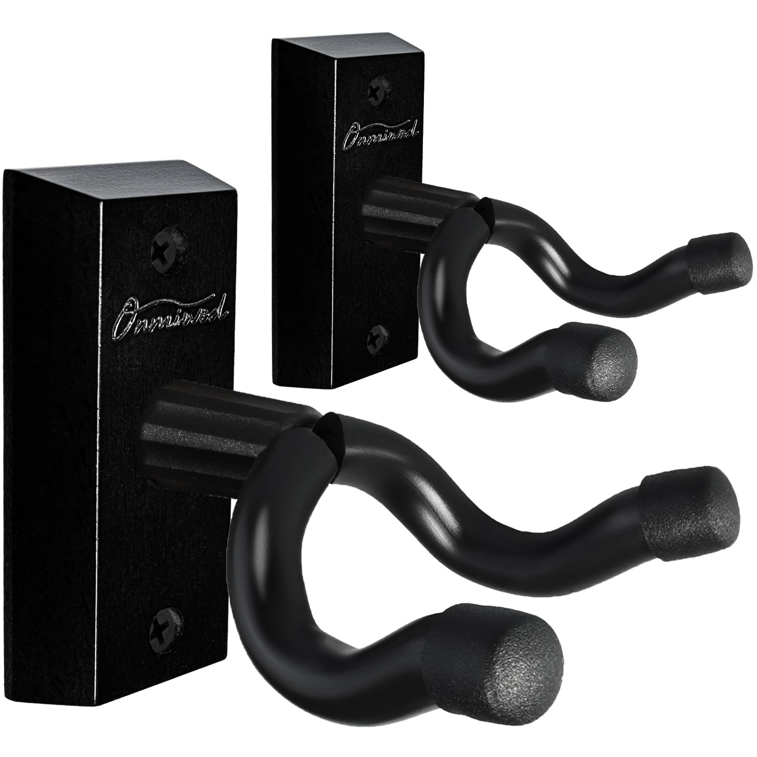 Guitar Wall Mount 2 Pack, Real Hardwood Guitar Hanger, U-Shaped Guitar Wall Hanger Mount, Guitar Holder Hook Stand for Acoustic,