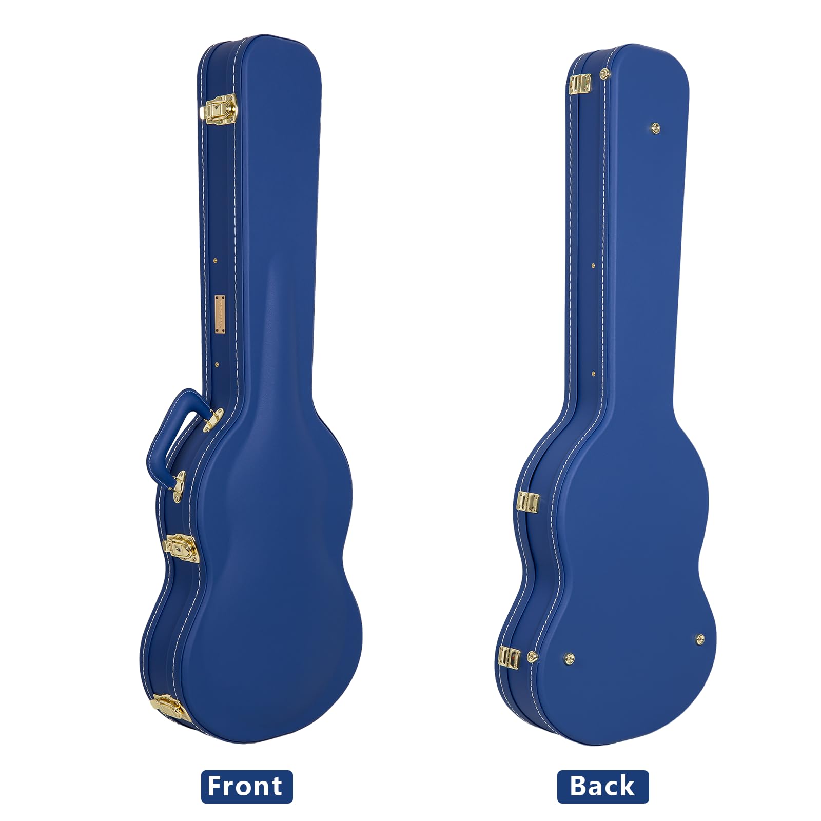 Crossrock Wooden Electric Guitar Case for Gibson SG | Vibrant Blue Faux Leather, Burgundy Velvet Interior, Lock - Designer Serie