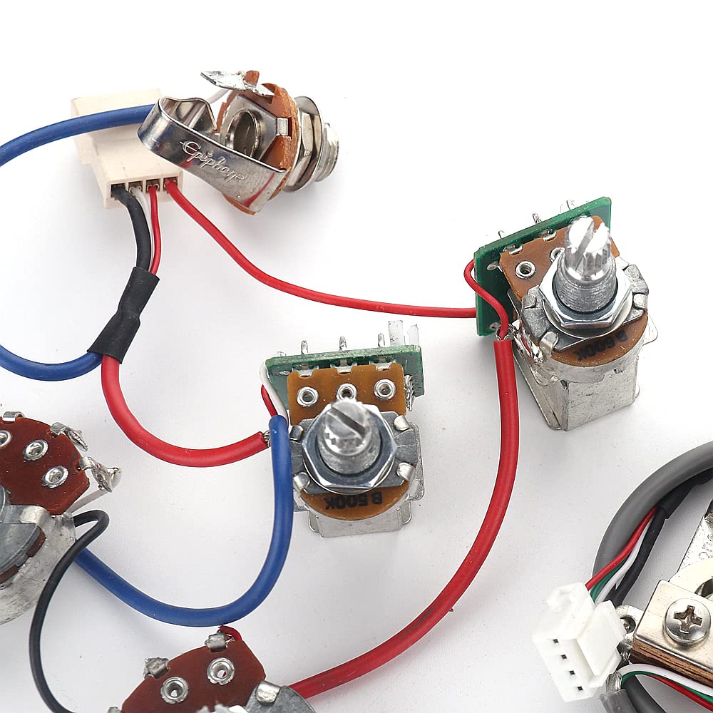 XIYANGJUAN Electric Guitar Wiring Harness Pickup Pro Wiring Harness Push Pull Pots/w 3 Way Switches for LP SG Style Guitar
