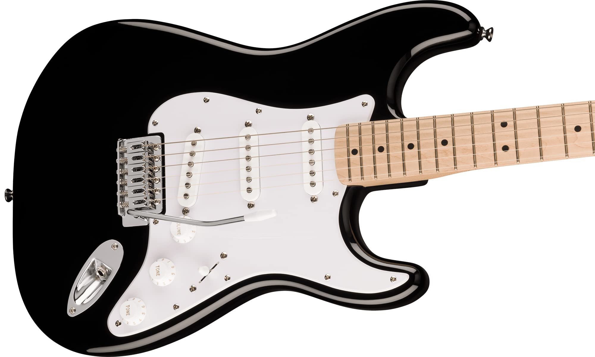 Fender Squier Sonic Stratocaster - Black Bundle with Amp, Cable, Tuner, Strap, Picks, and Austin Bazaar Guitar DVD