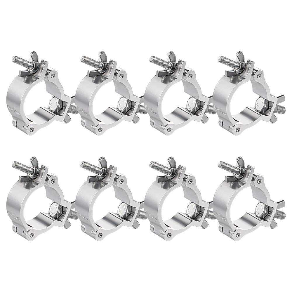 2 Inch Truss Clamp Stage Lighting Clamp, 8Pcs Worldlite Aluminum Light Clamps For Truss, Heavy Duty 220Lb Led Par Light Moving H