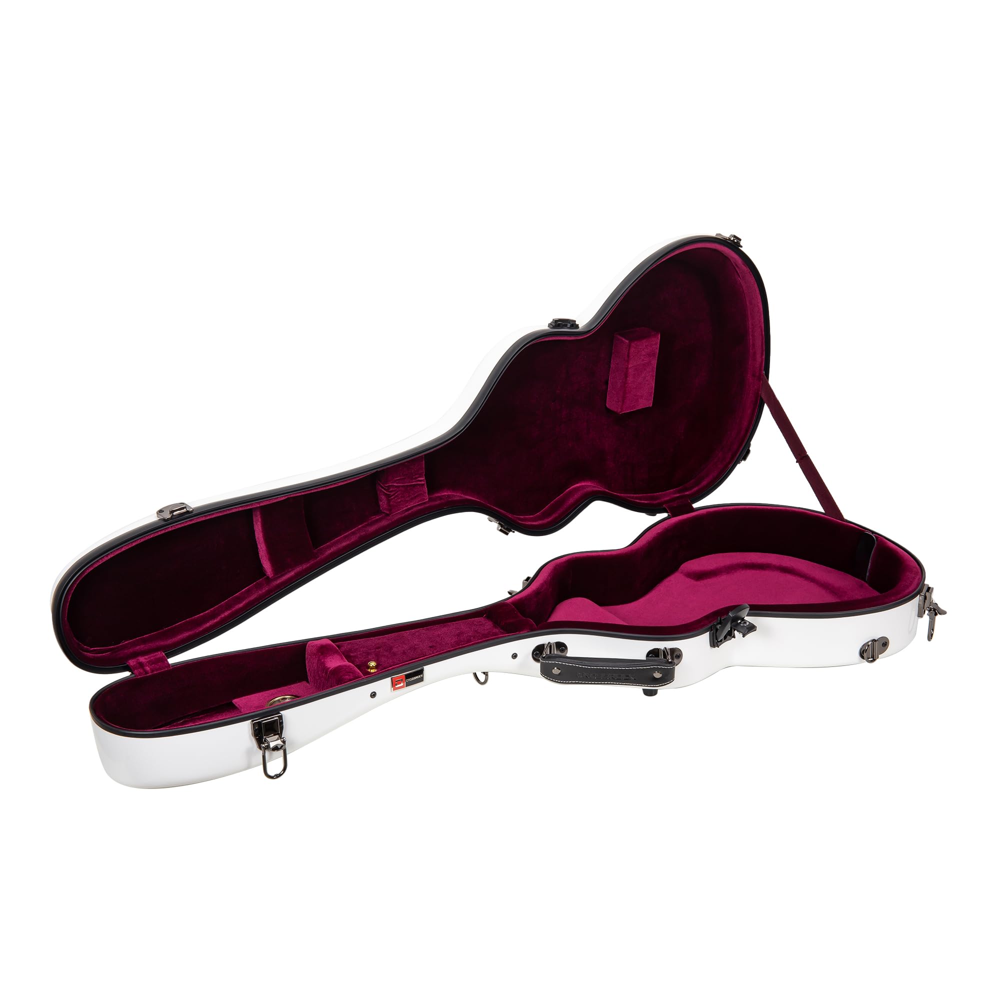 Crossrock Fiberglass Backpack Style Hardshell White Les Paul Guitar Case