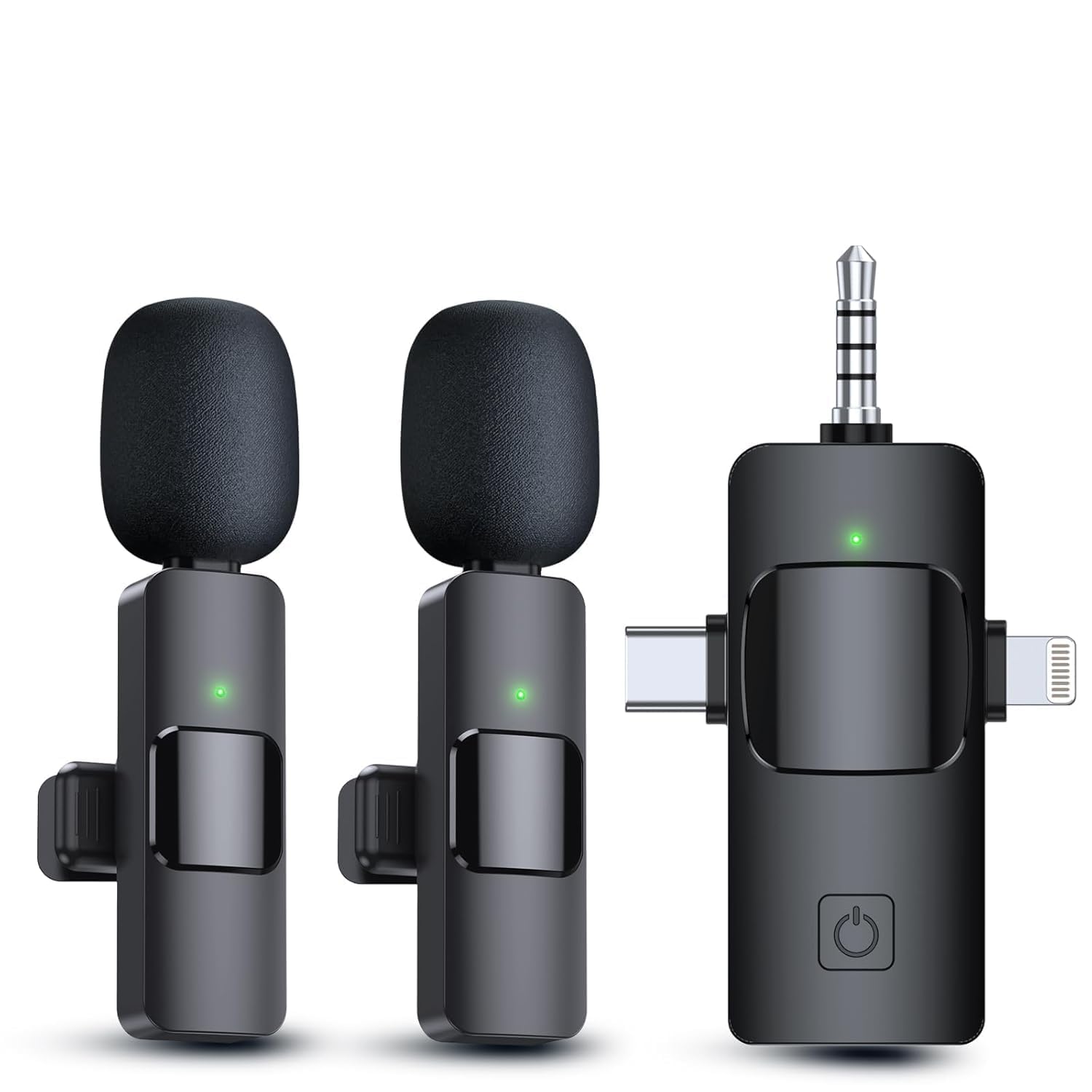 Skycell 3 In 1 Wireless Collar Microphone For Youtubers, Iphone, Ipad, Android, Camera, Noise Reduction Collar Mic Wireless For 