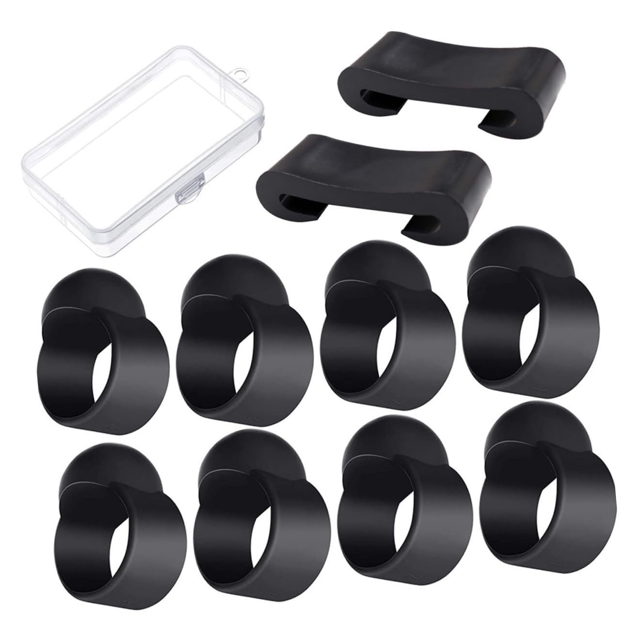 Yardwe 10Pcs Tongue Drum Mallet Kit With Finger Picks Storage Box Mallet Brackets For Easy Organization Durable Picks For Reduce
