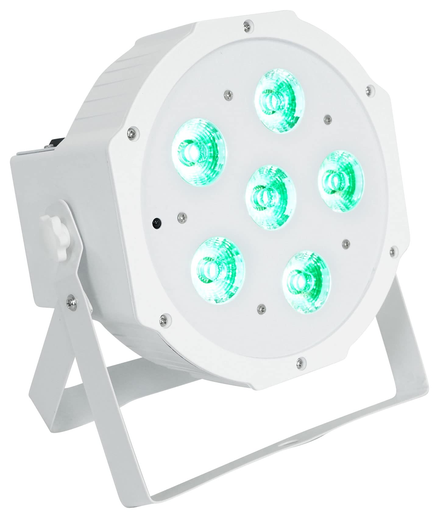 2 Rockville Battery PAR 61 White Rechargeable RGBWA+ DMX DJ Lights+Remotes+Bag