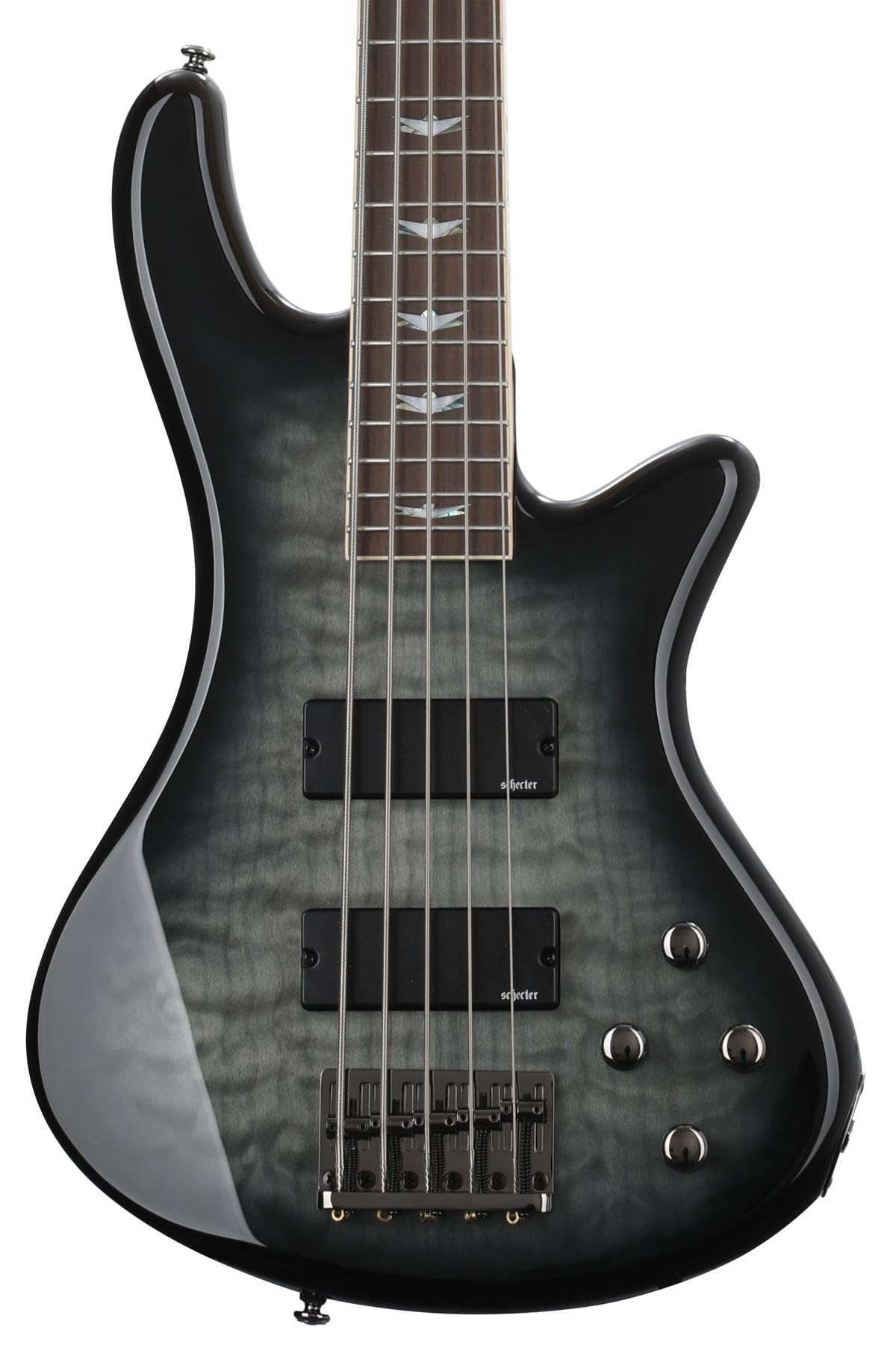 Schecter Stiletto Extreme 5 Bass Guitar - See-Thru Black
