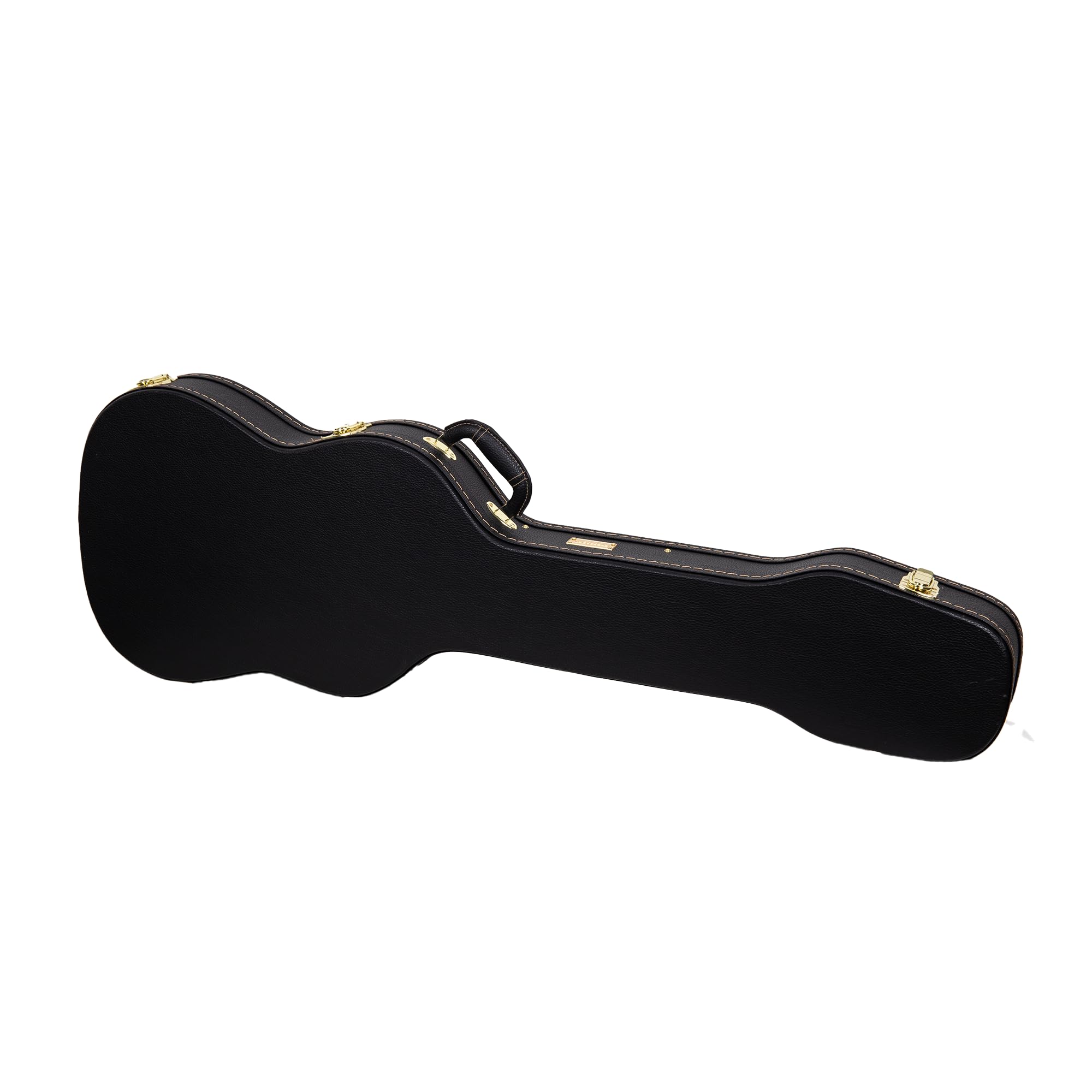 Crossrock Wood Case fits right-hand Precision Bass Style Guitars-Black(CRW620PBBK)
