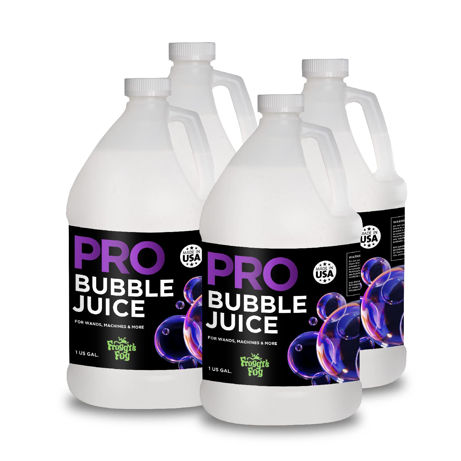 Froggys Fog - Pro Bubble Juice - Professional Bubble Fluid For All Bubble Machines And Bubblers - 4 Gallon Case