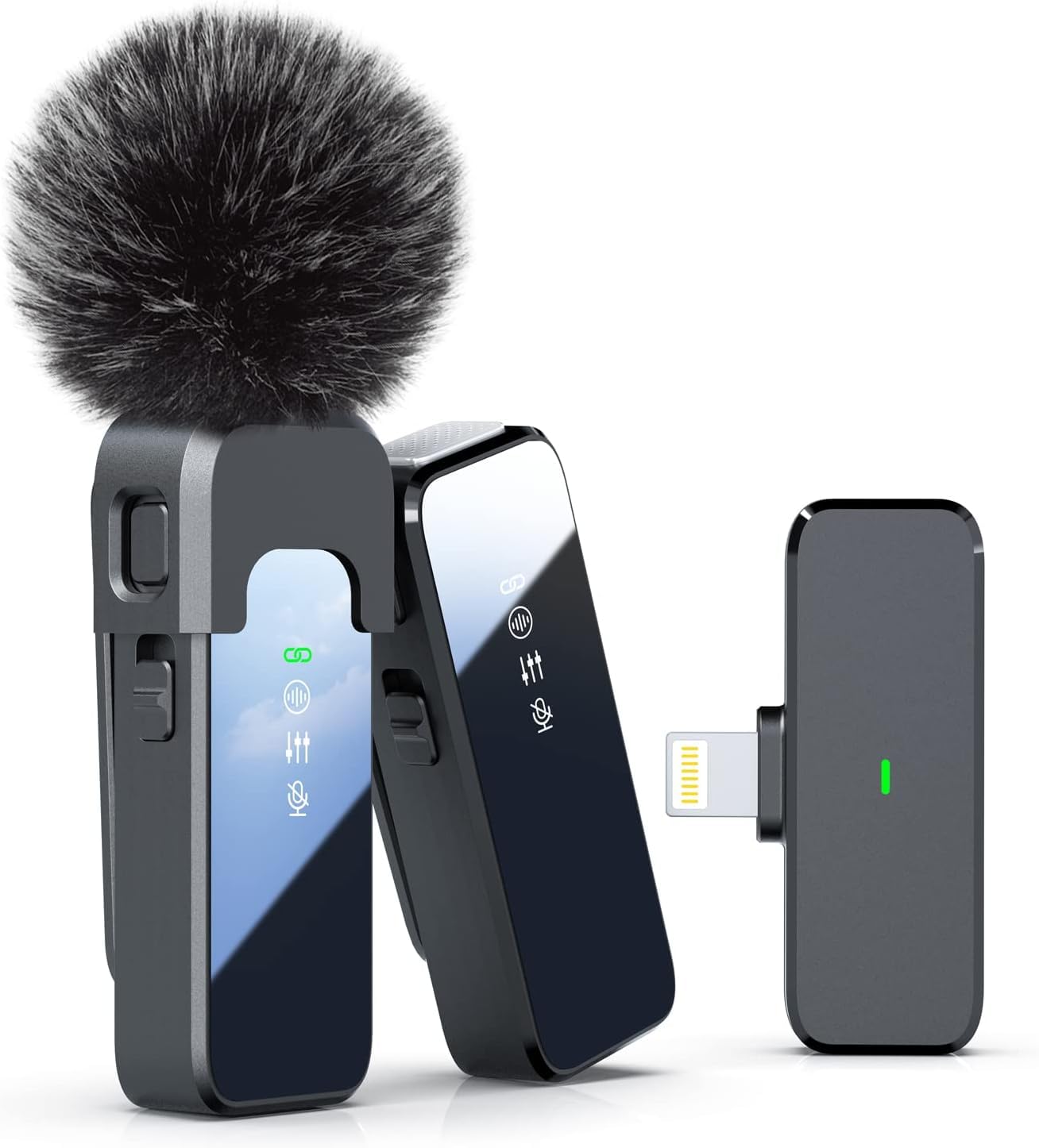 Kanget Dual Wireless Lavalier Microphones For Iphone, Ipad - Crystal Clear Sound Quality For Recording, Live Streaming, Youtube,
