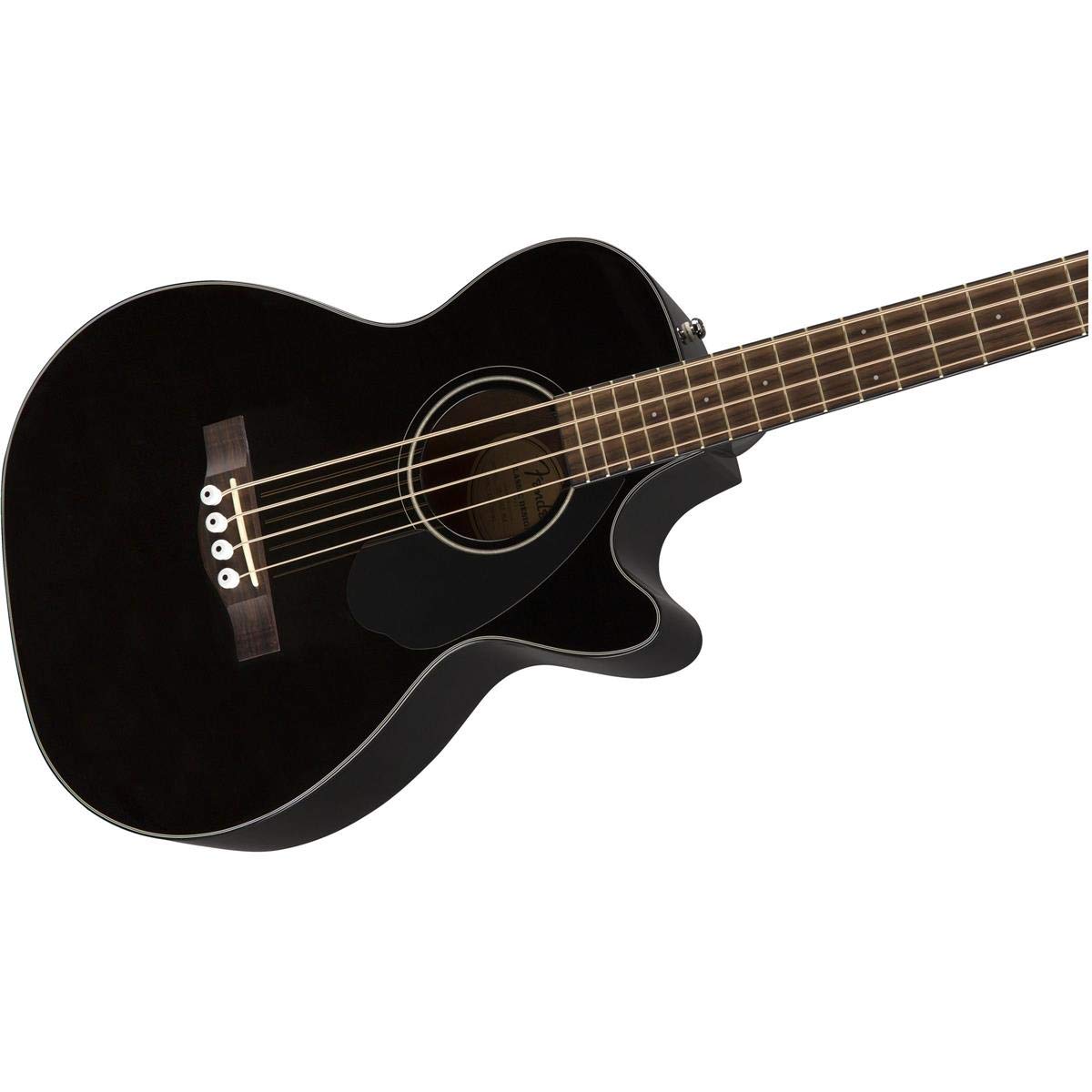 Fender Acoustic Bass Guitar 4-String with Fishman Bass Acoustic Guitar Pickup with Tuner and Equalizer, Classic Design with Roun