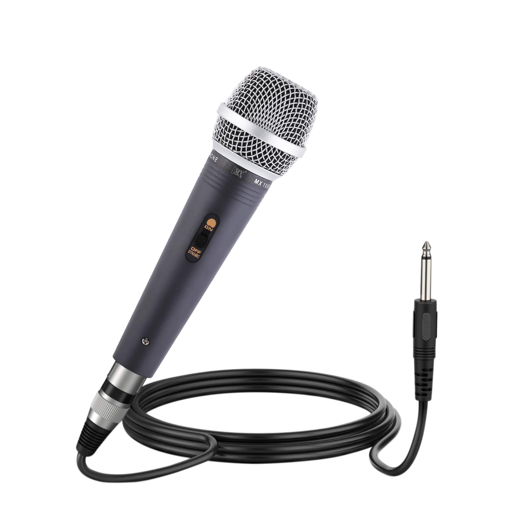 Mx Dynamic Unidirectional Microphone - Ideal For Presentations, Karaoke, Instrument Use, Multimedia, Home And Portable Recording