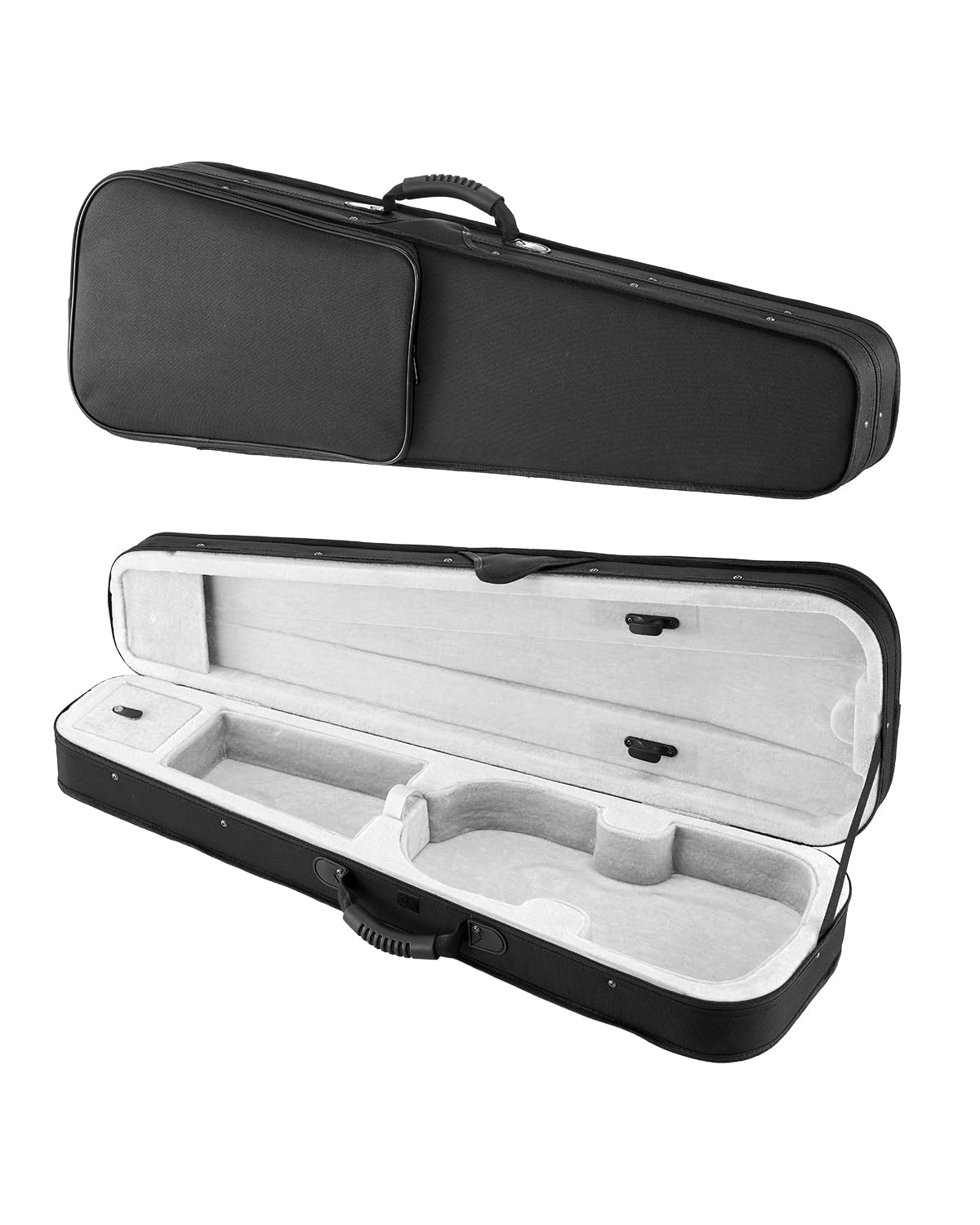 VEVOR 4/4 Full Size Violin Case, Nylon Waterproof, Lightweight Portable Travel Carrying Bag, with Plush Lining, Dual Shoulder St