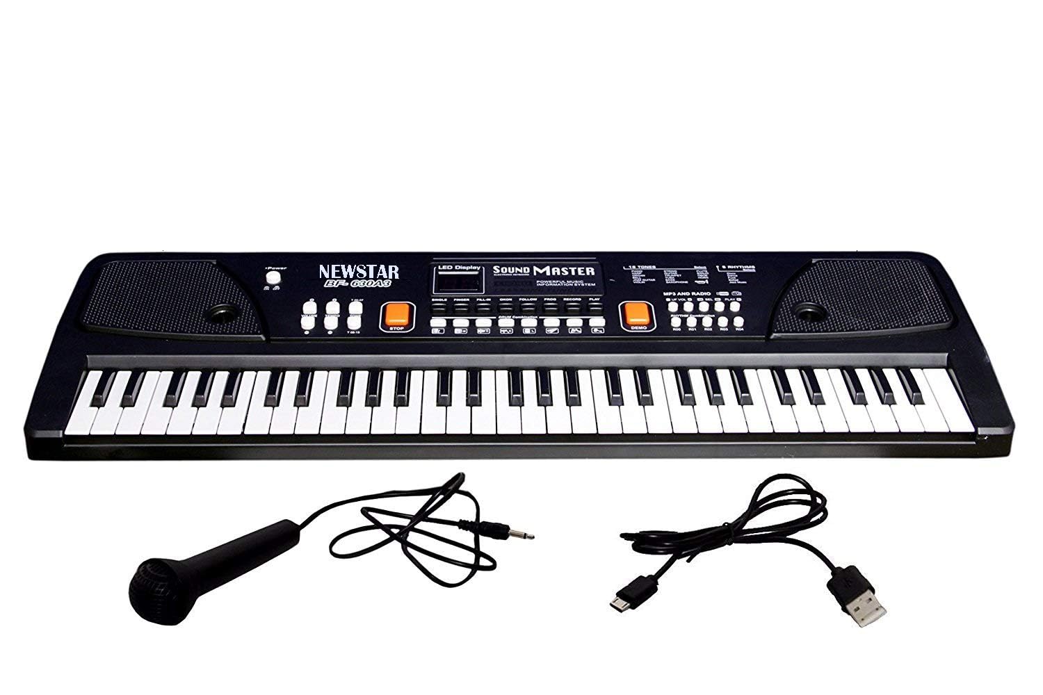 New Star Electronic Digital Piano Keyboard 61 Keys- Multi-Function Portable Piano Keyboard Electronic Organ With Plug & Play
