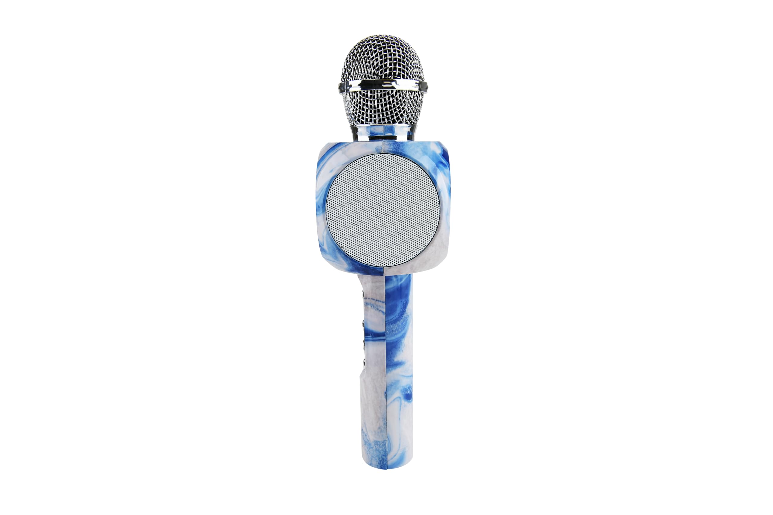Wireless Express - Sing-Along Bluetooth Karaoke Microphone and Bluetooth Stereo Speaker, Swirl Edition, All-in-One (Swirl Blue)