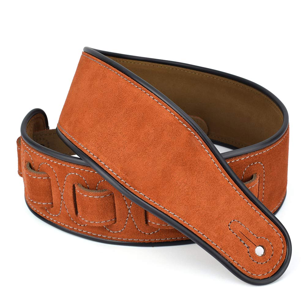 CLOUDMUSIC Leather Guitar strap For Electric, Acoustic, Classical and Bass Guitars(Classic Brown)