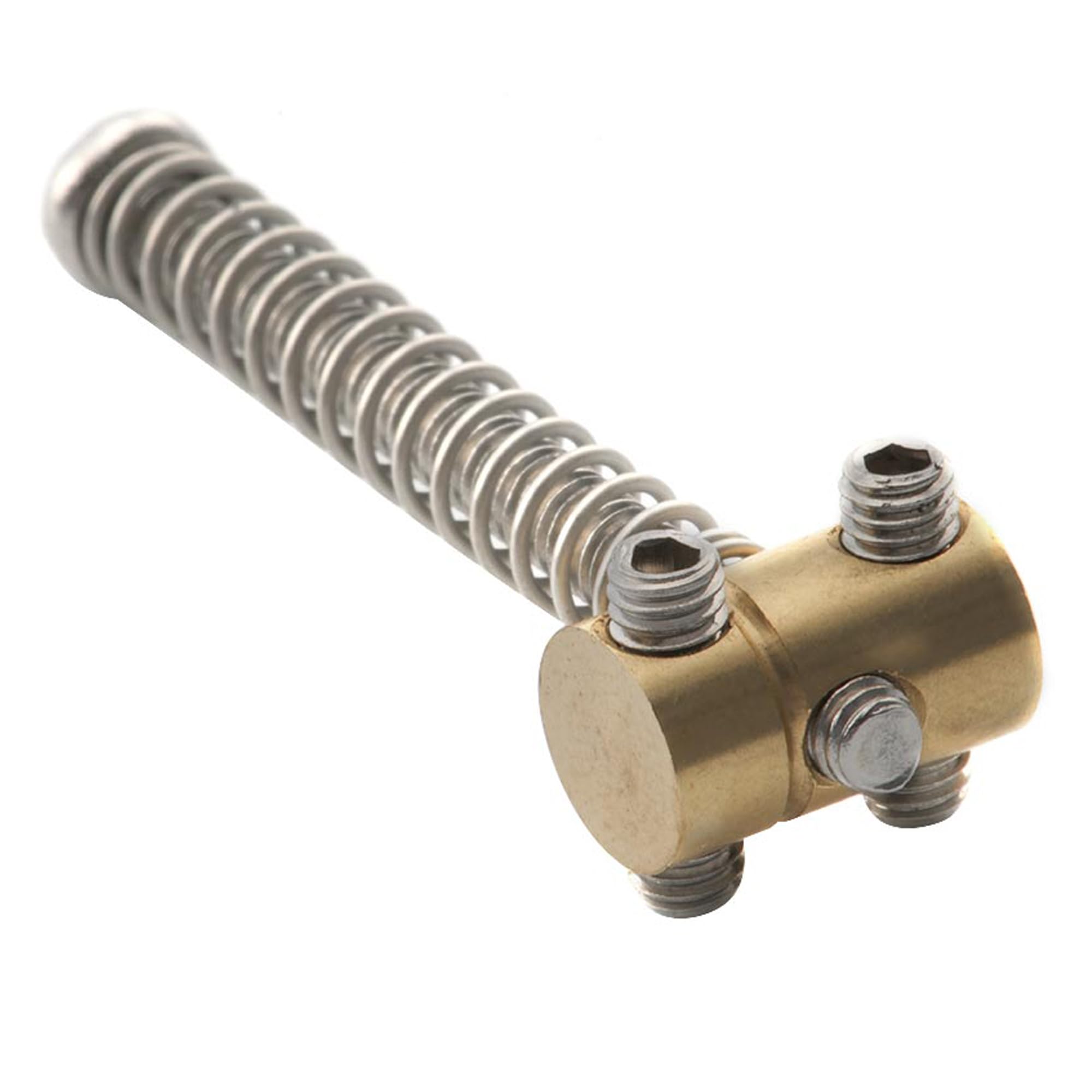 Musiclily Pro 10.8mm Small Barrel Steel Saddles Round Bridge Saddles for Fender Squier Telecaster Tele Style Electric Guitar, Or