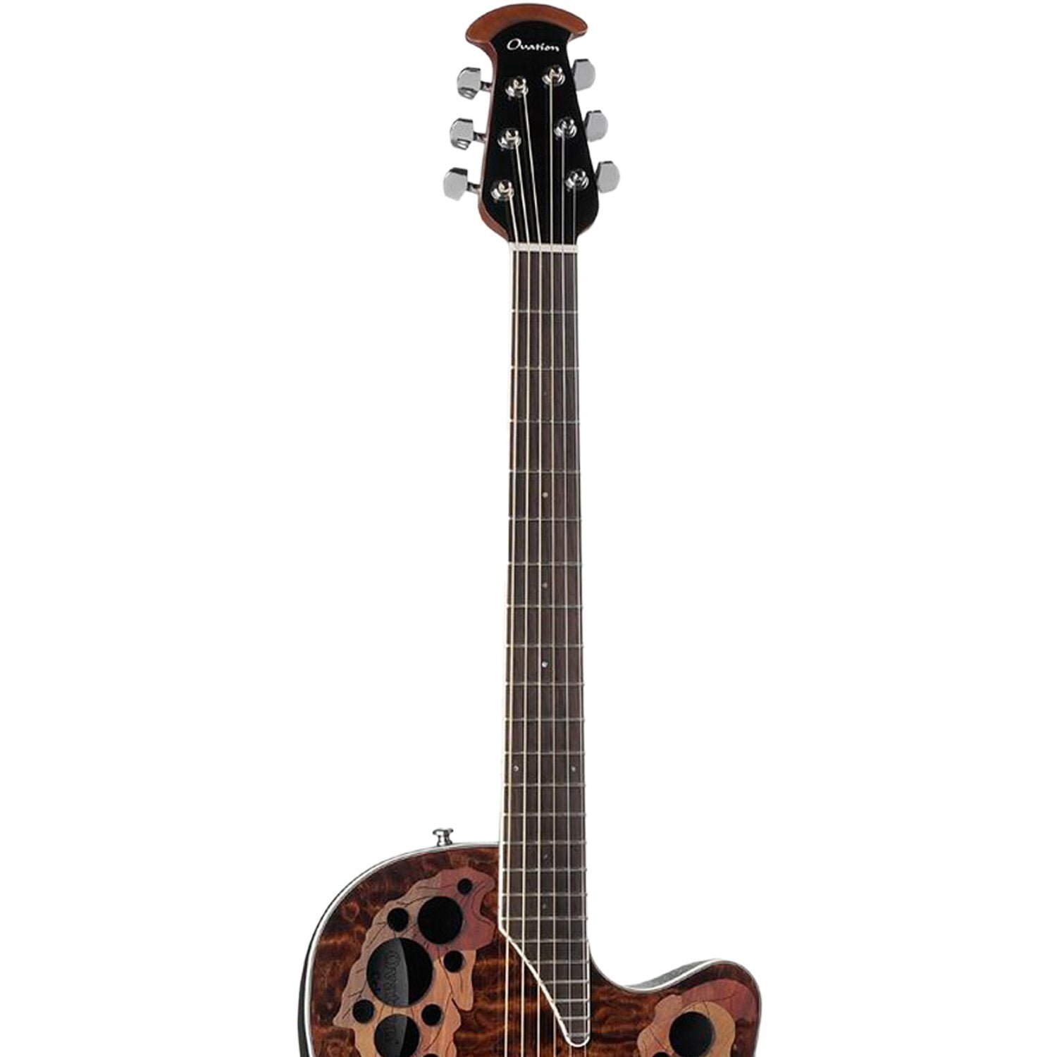 Ovation Celebrity Elite Plus Quilted Maple Top Acoustic-Electric Guitar, Tiger Eye