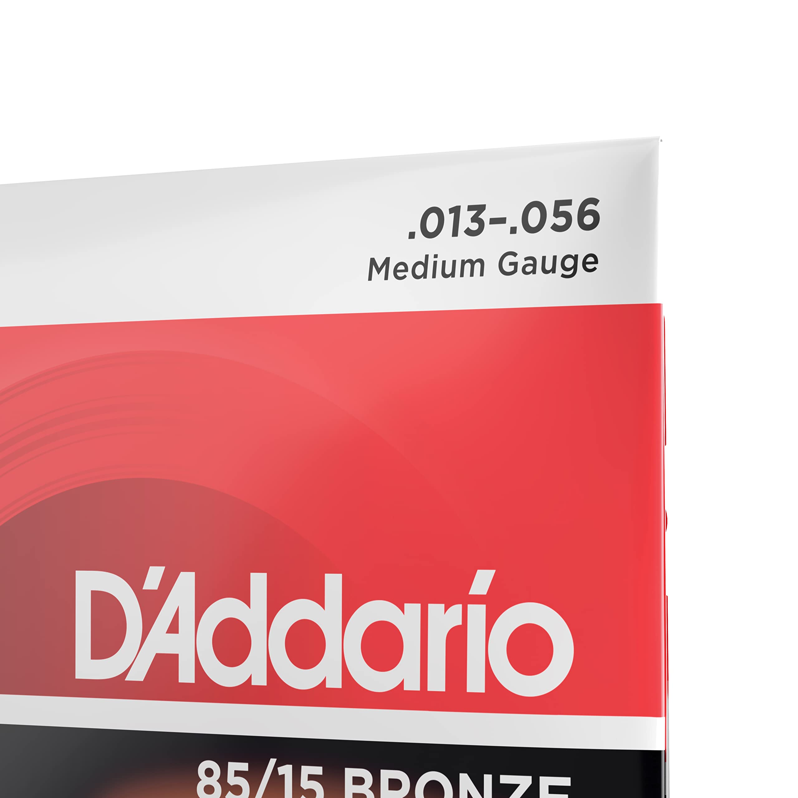 D'Addario Guitar Strings - Acoustic Guitar Strings - 85/15 Bronze - For 6 String Guitar - Full, Bright Tone - EZ930 - Medium, 13