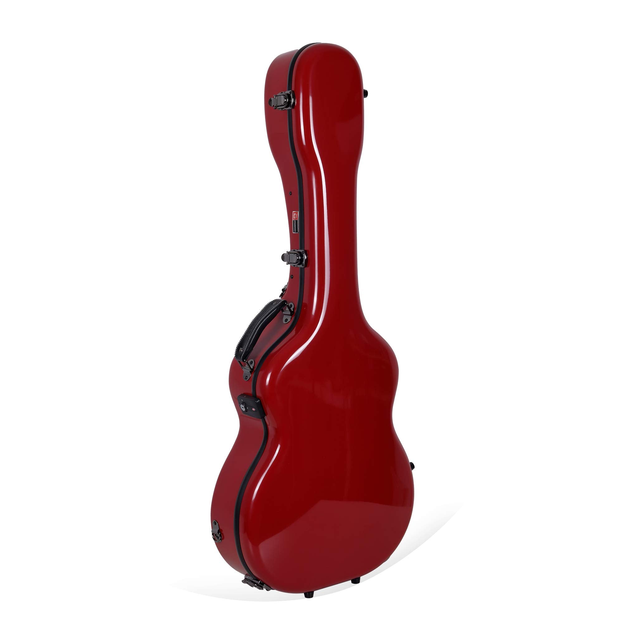 Crossrock Deluxe Fiberglass Case for OM, Martin 000 Guitars-TSA Latch(CRF2021OMRD)
