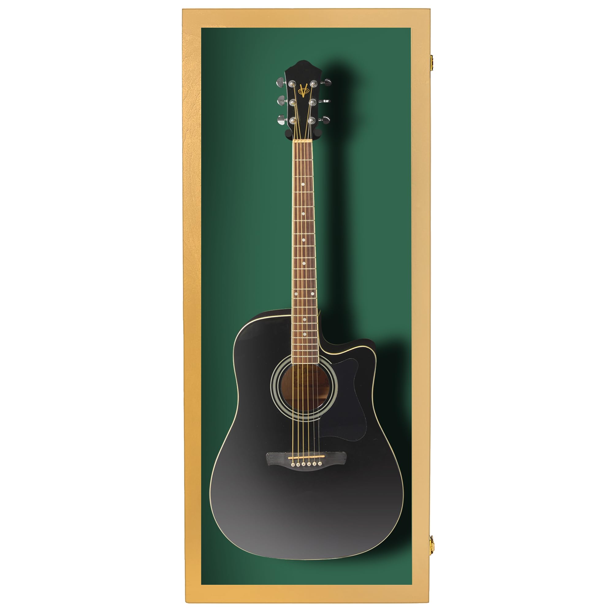 Pennzoni Acoustic Guitar Display Case - Acrylic Acoustic Guitar Case - Guitar Display Case Wall Mount Made From Hardwood Frame &