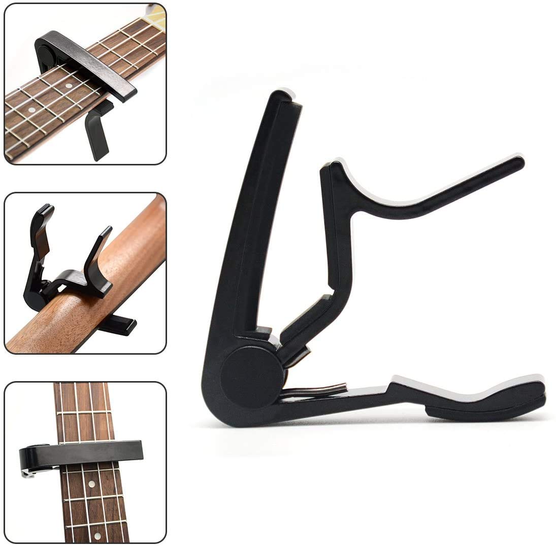 Juarez Professional Metal Capo Jrz300 Black For Guitars, Ukuleles